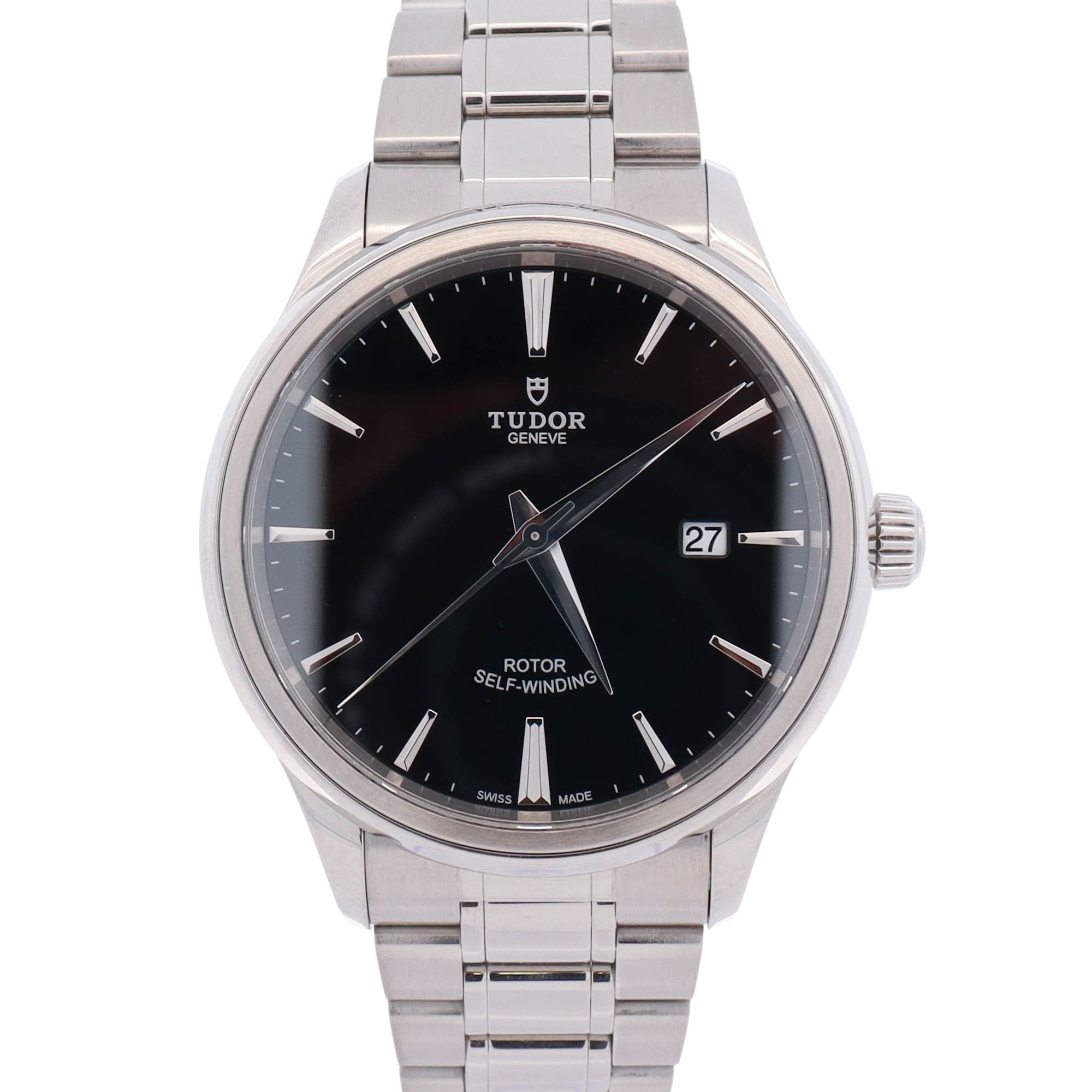 Tudor Style Black Stick Dial Watch Ref# 12700