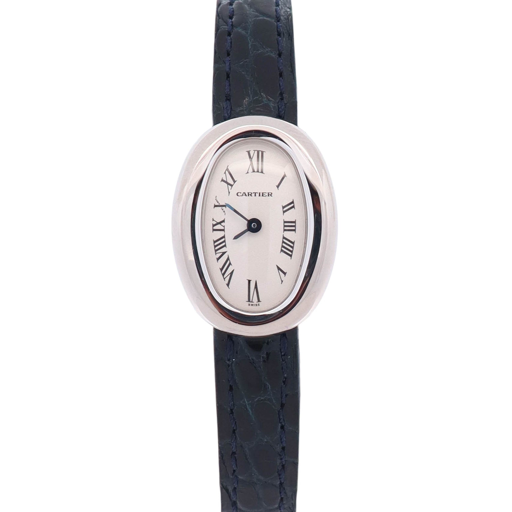 Cartier Baignoire 18mm White Dial Watch Ref# W1518956