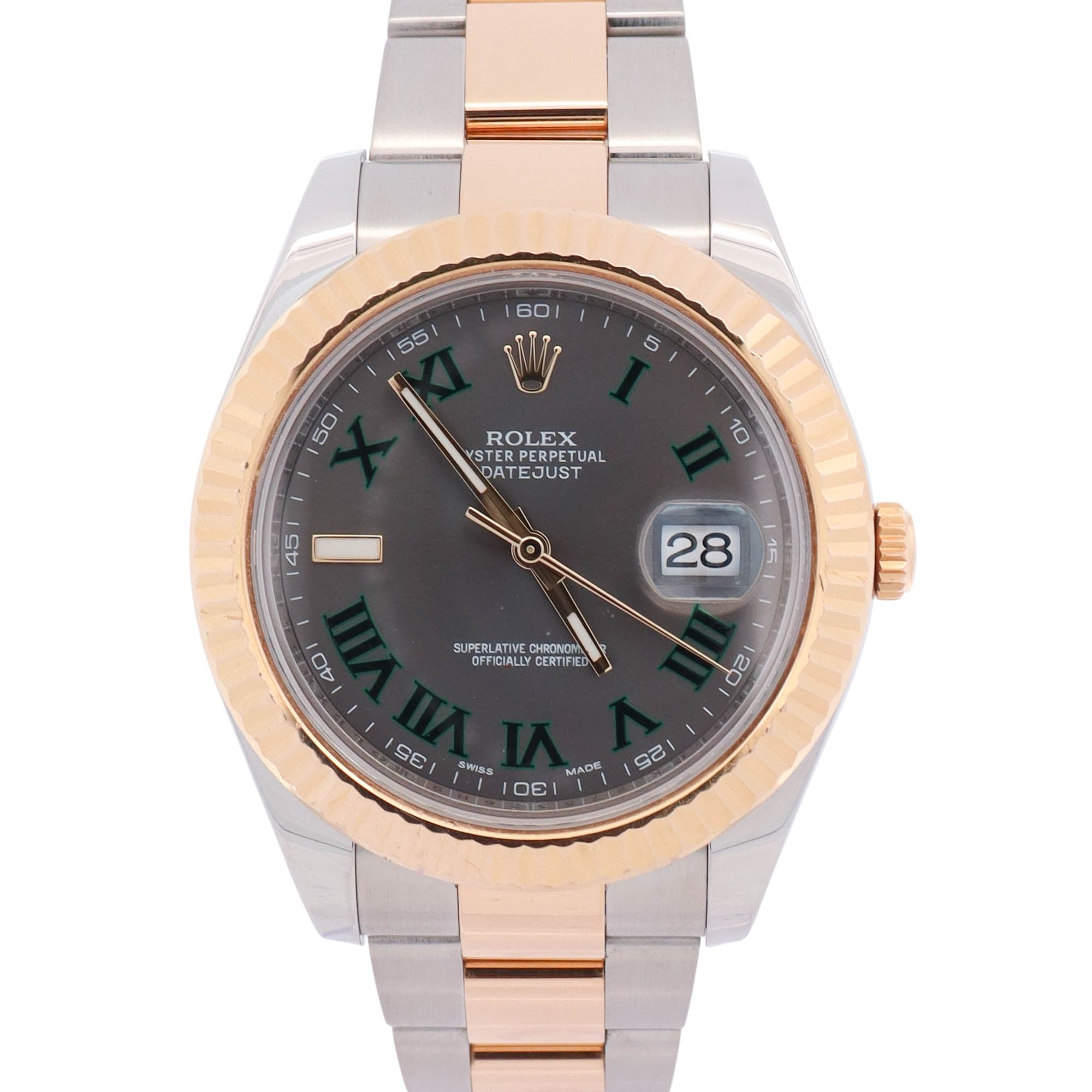 Rolex Datejust 41mm Wimbledon Dial Watch Ref# 116333