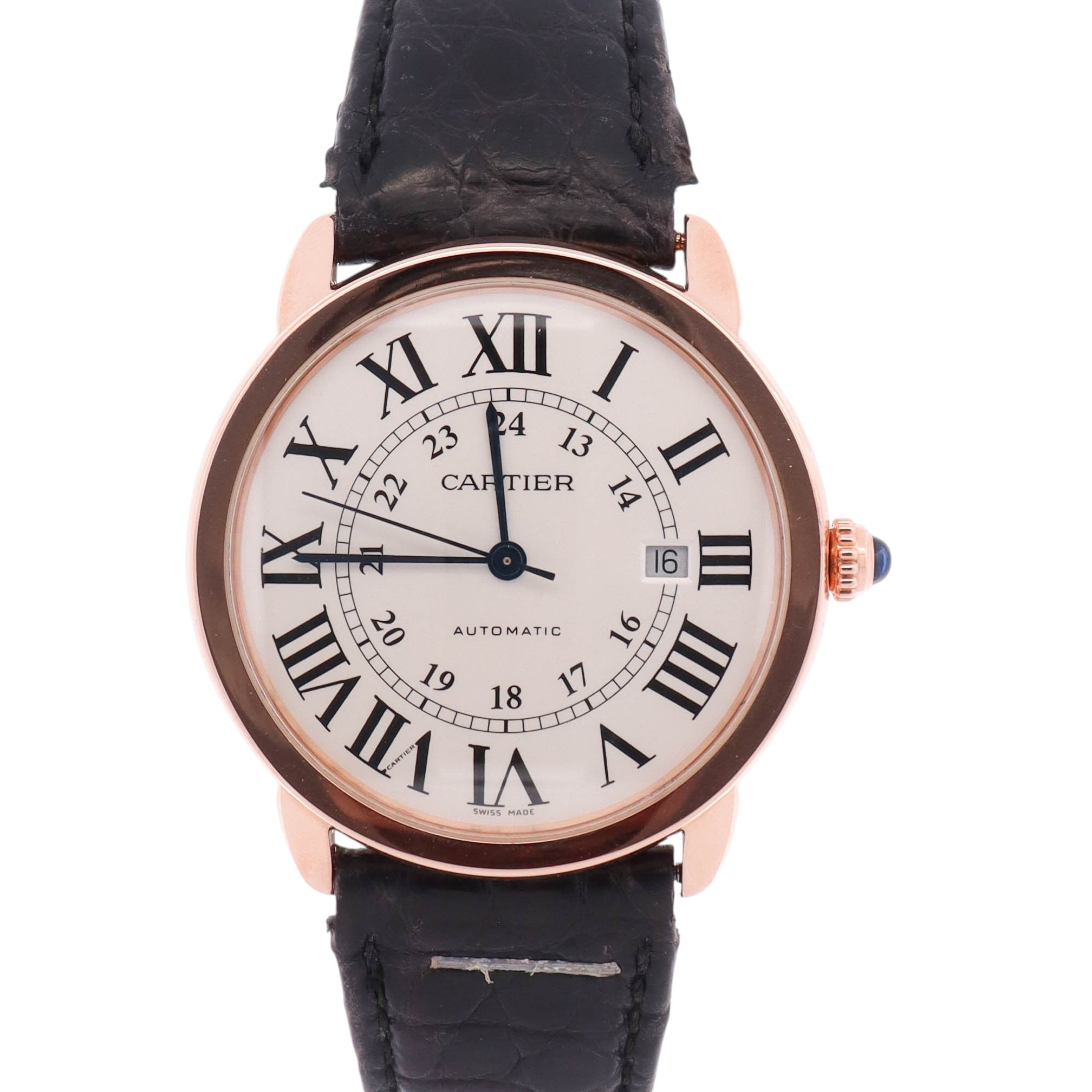 Cartier Ronde Solo 42mm Silver Opaline Dial Watch Ref# W6701009