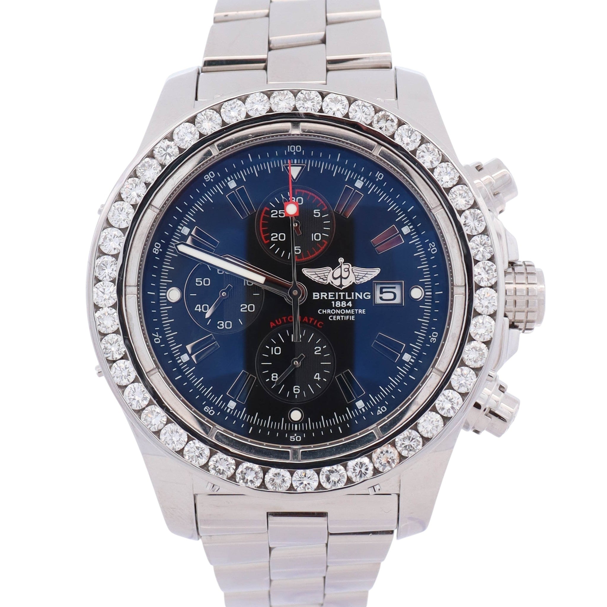 Breilting Super Avenger 48mm Black Dial Watch Ref# A13370