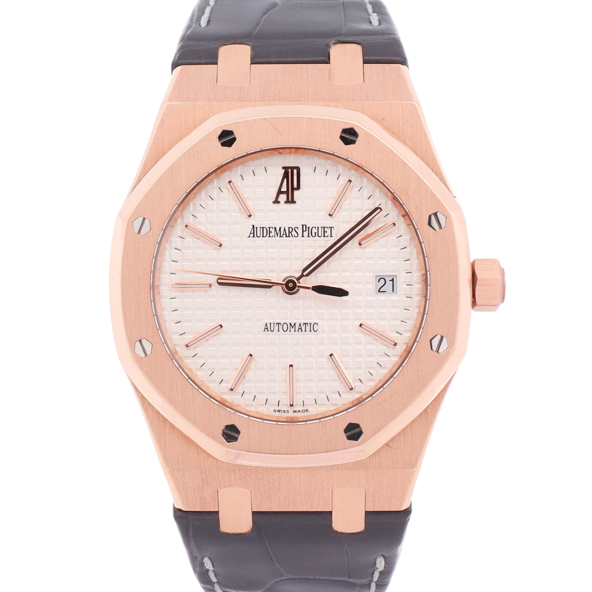 Audemars Piguet Royal Oak 41mm White Dial Watch Ref# 15300OR