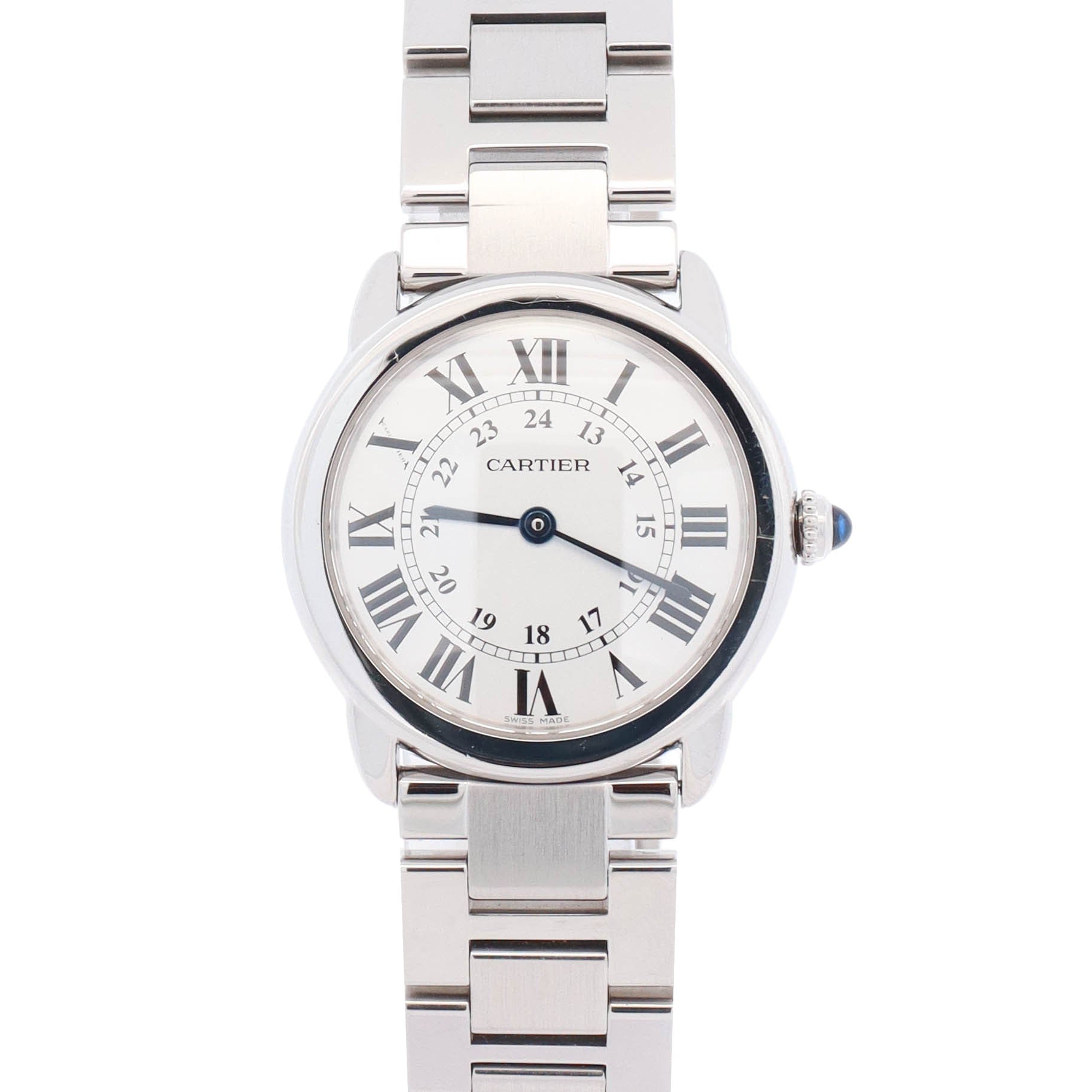Cartier Ronde Solo 29mm White Dial Watch Ref# W6701004