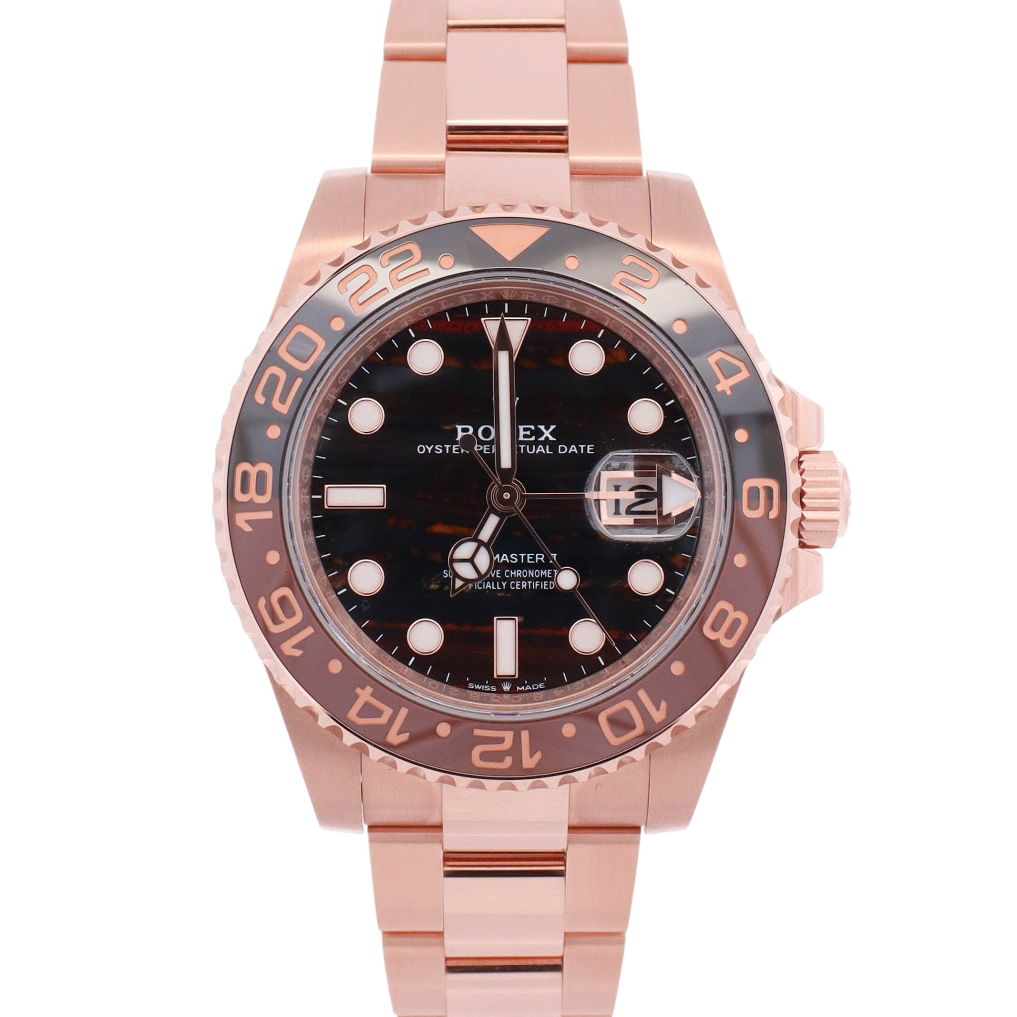 Rolex GMT-Master II 40mm "Tiger Iron" Dial Watch Ref# 126715CHNR