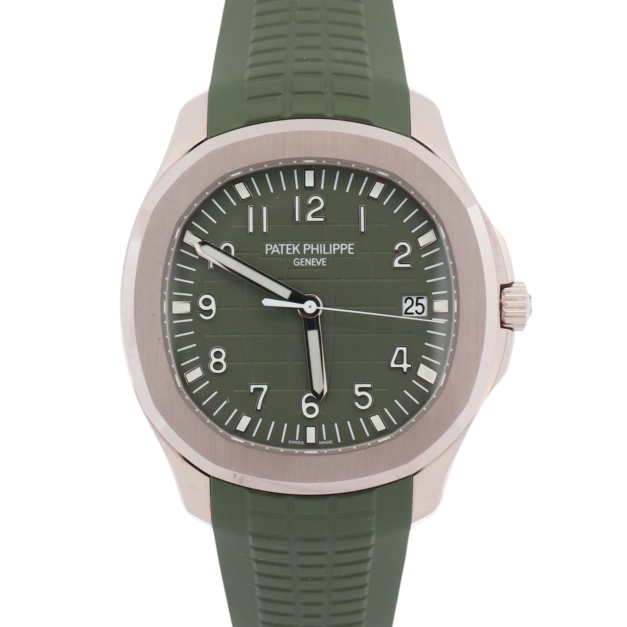 Patek Philippe Aquanaut 42mm Green Dial Watch Ref# 5168G-010