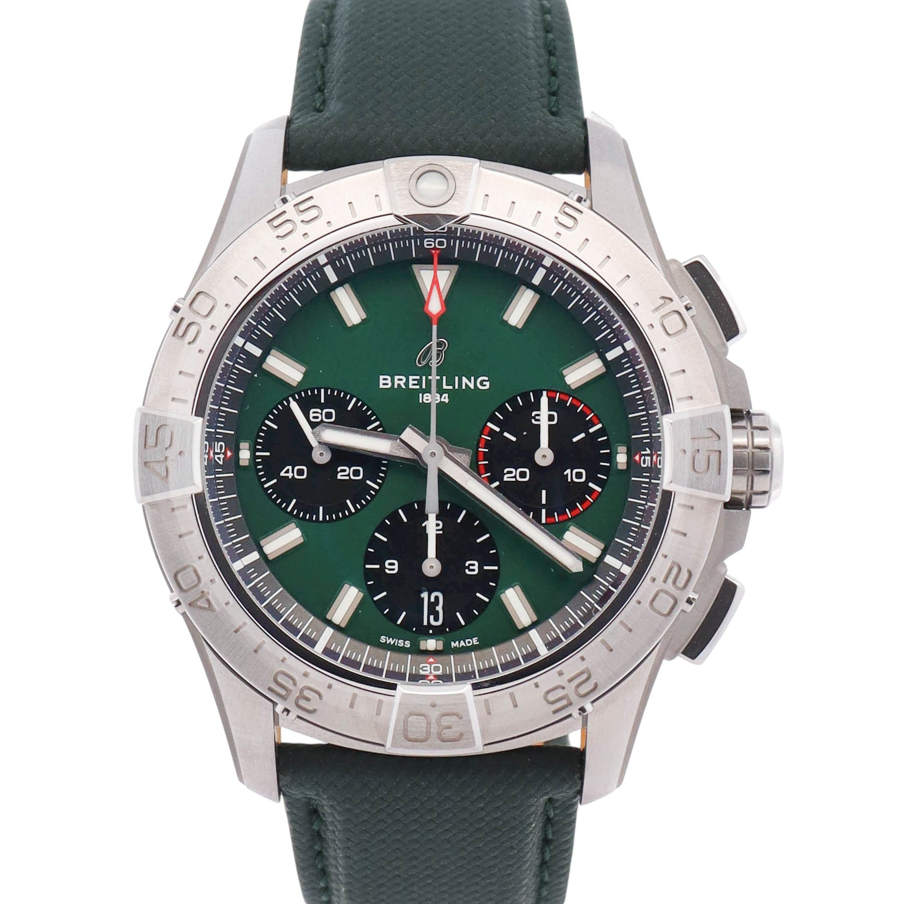 Breitling Avenger 42mm Green Dial Watch Ref# AB0146