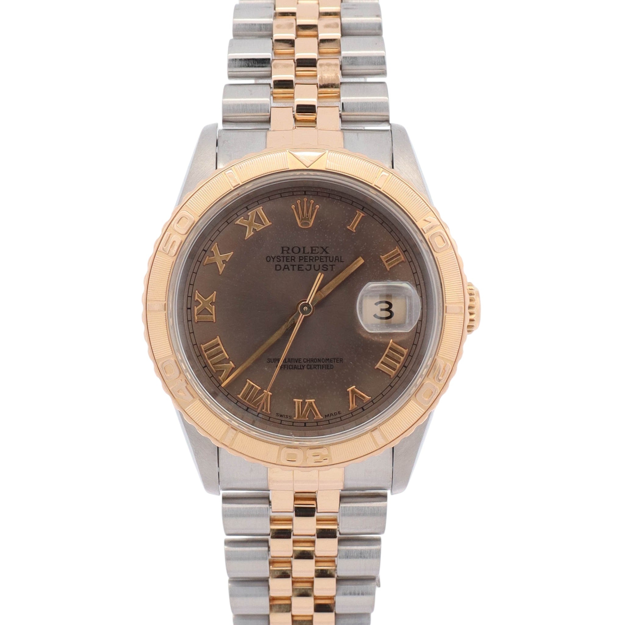 Rolex Datejust 36mm Rhodium Dial Watch Ref# 16263
