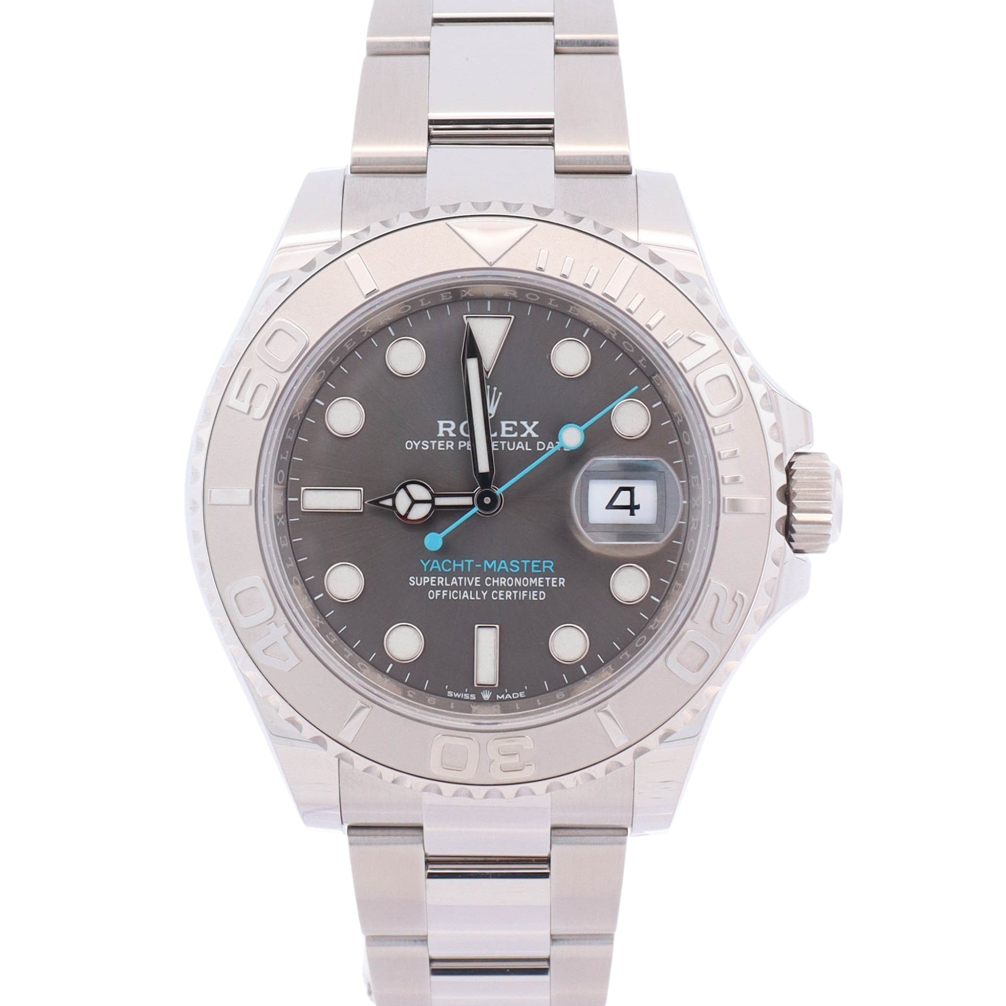 Rolex Yacht-Master 40mm Rhodium Dial Watch Ref# 126622