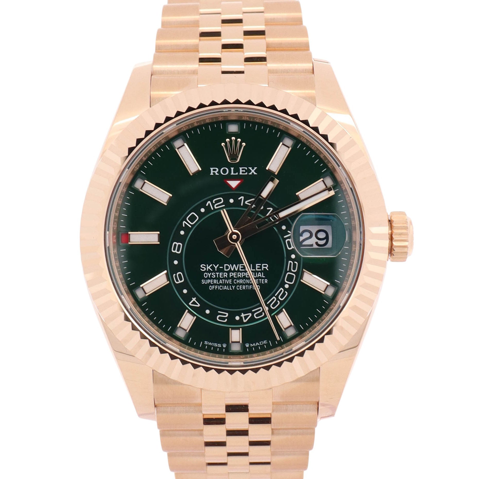 Rolex Sky-Dweller 42mm Green Dial Watch Ref# 336938 – Happy Jewelers