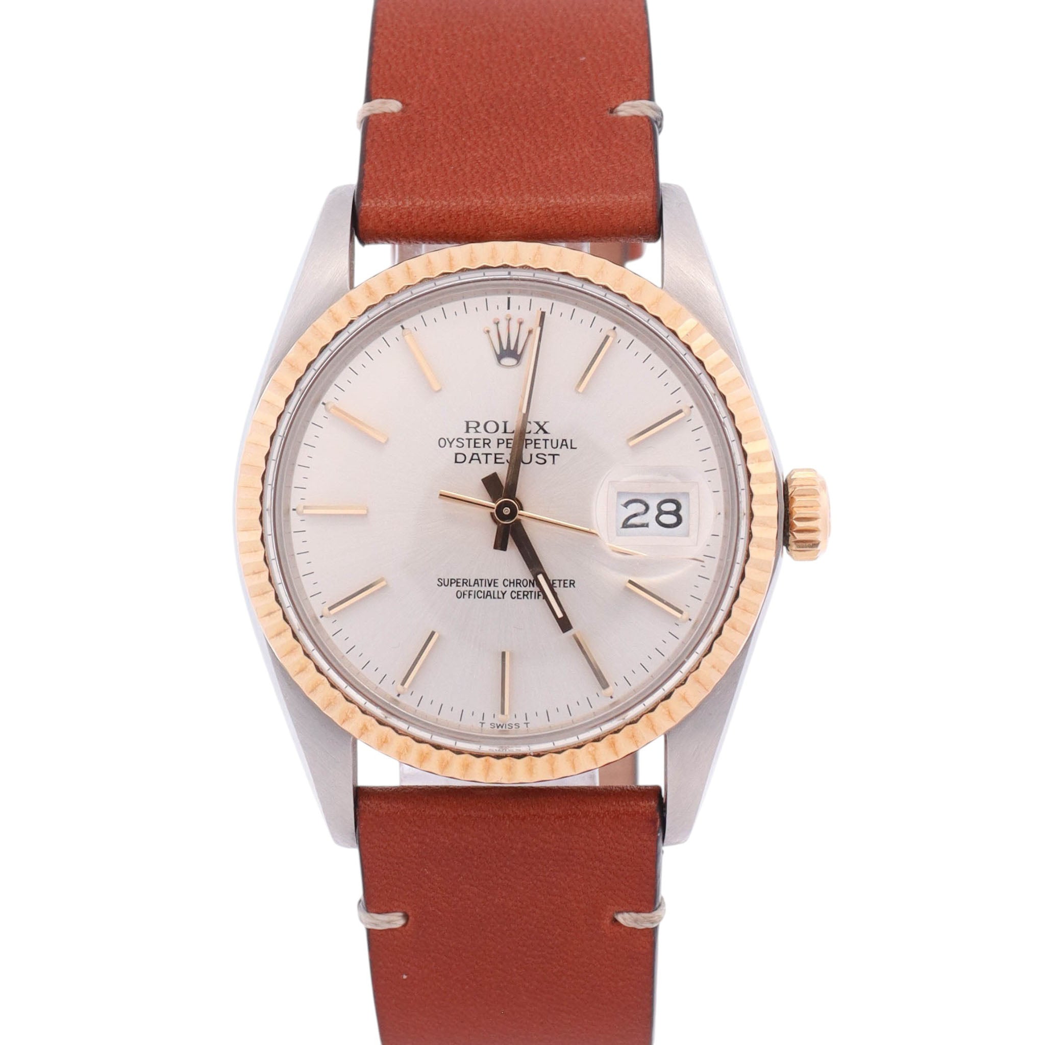 Rolex Datejust 36mm Silver Dial Watch Ref# 16013