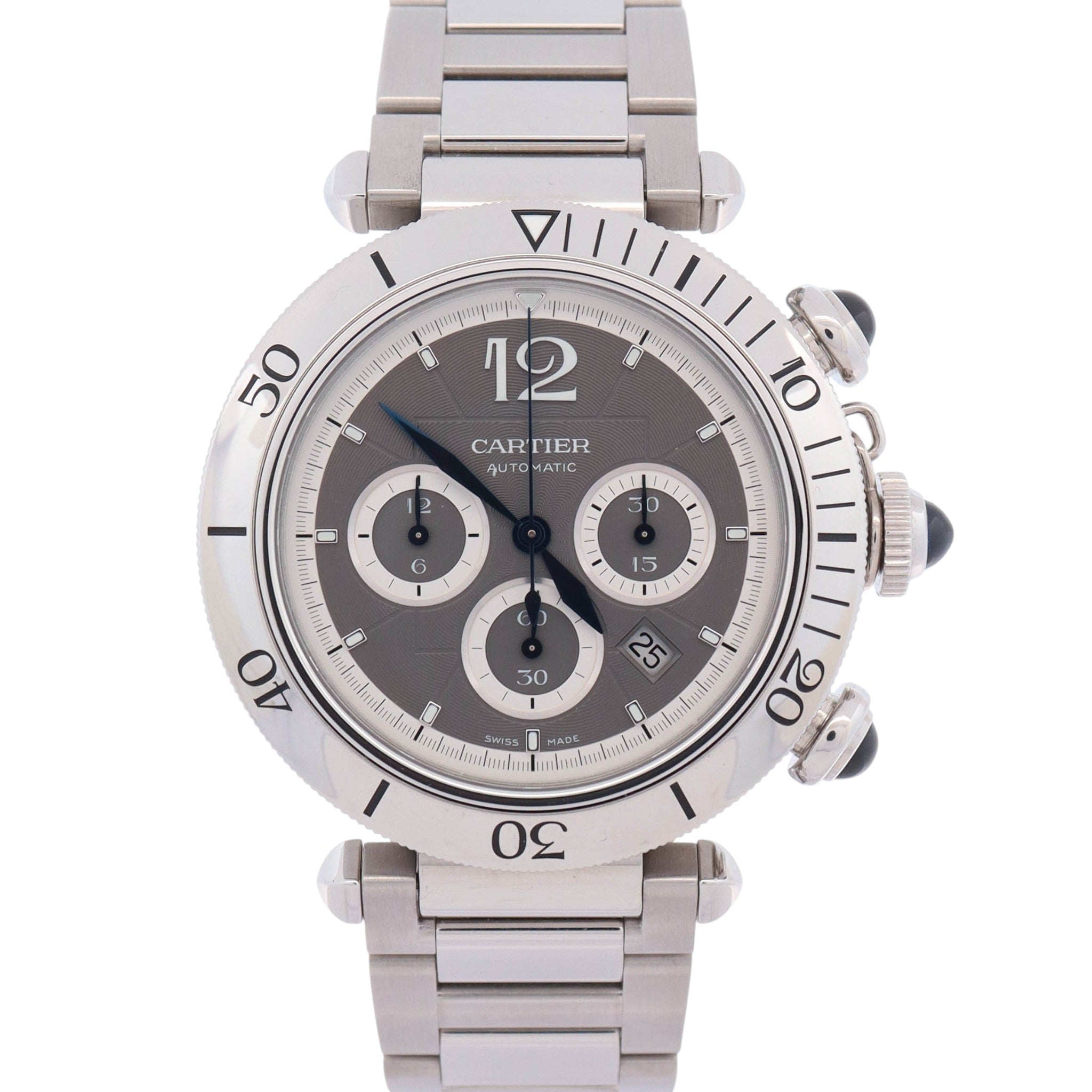 Cartier Pasha 41mm Gray Dial Watch Ref# WSPA0027