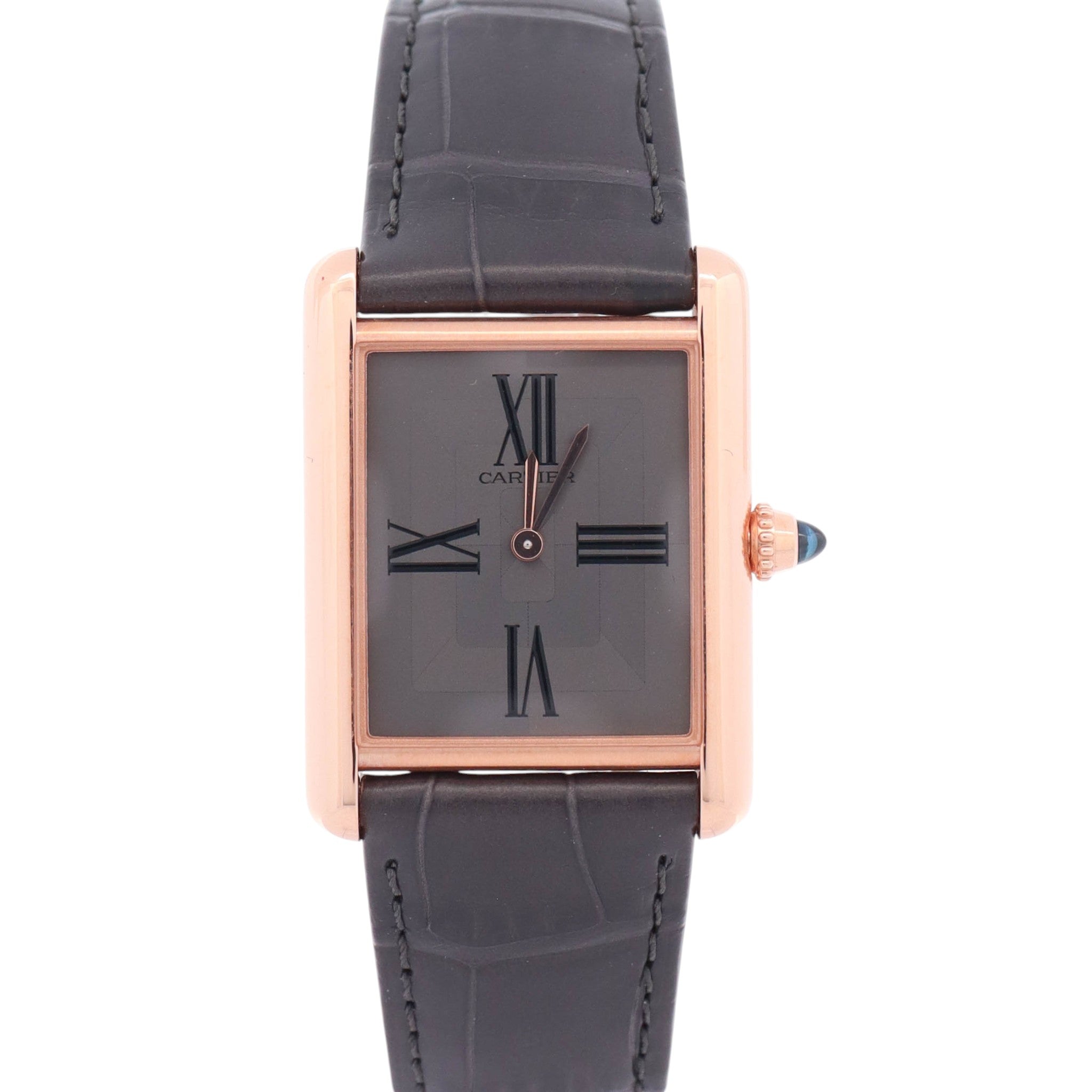 Cartier Ronde Louis 34mm Grey Dial Watch Ref# WGTA0092
