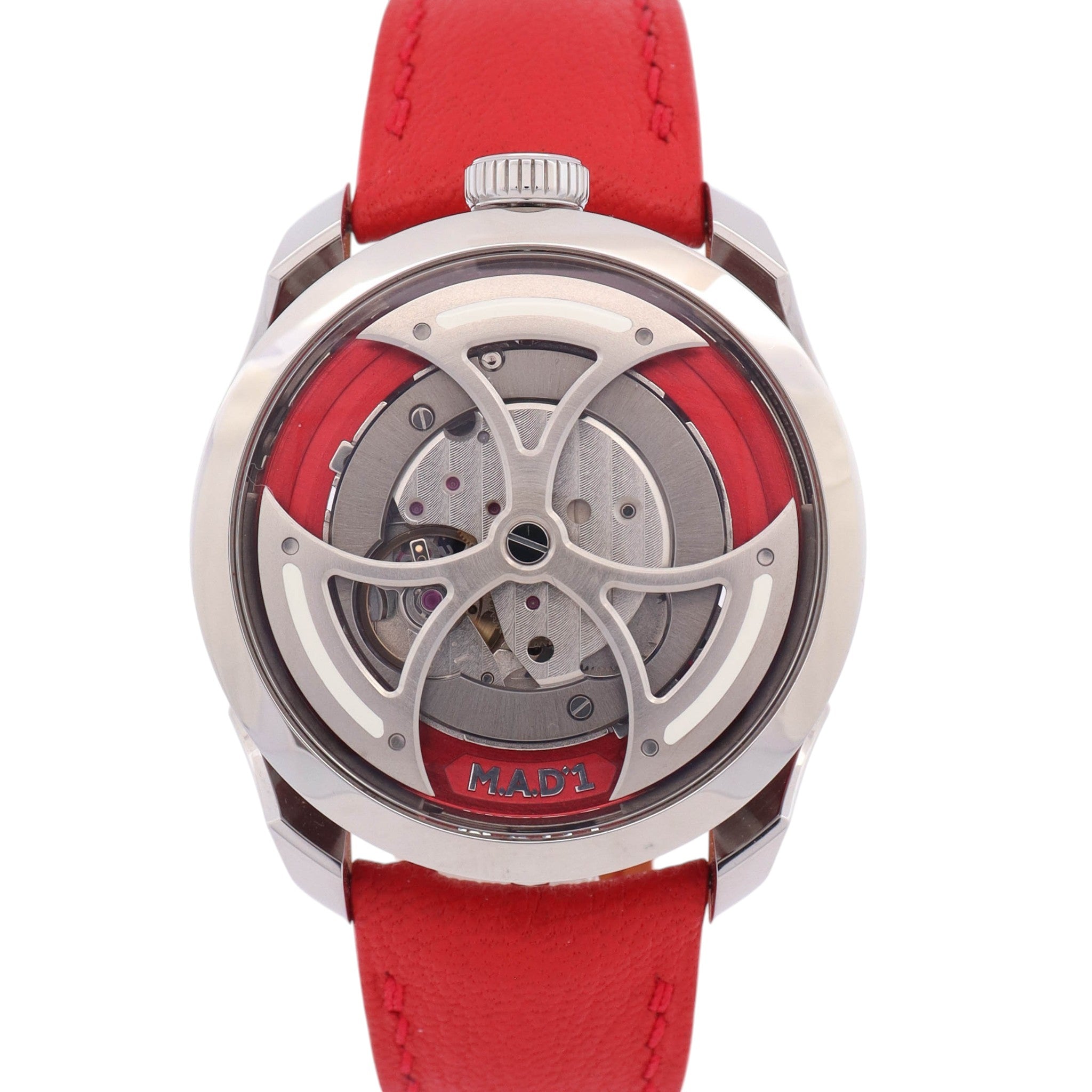 M.A.D.1 Editions 42mm Red Dial Watch Ref# M.A.D.1 Red