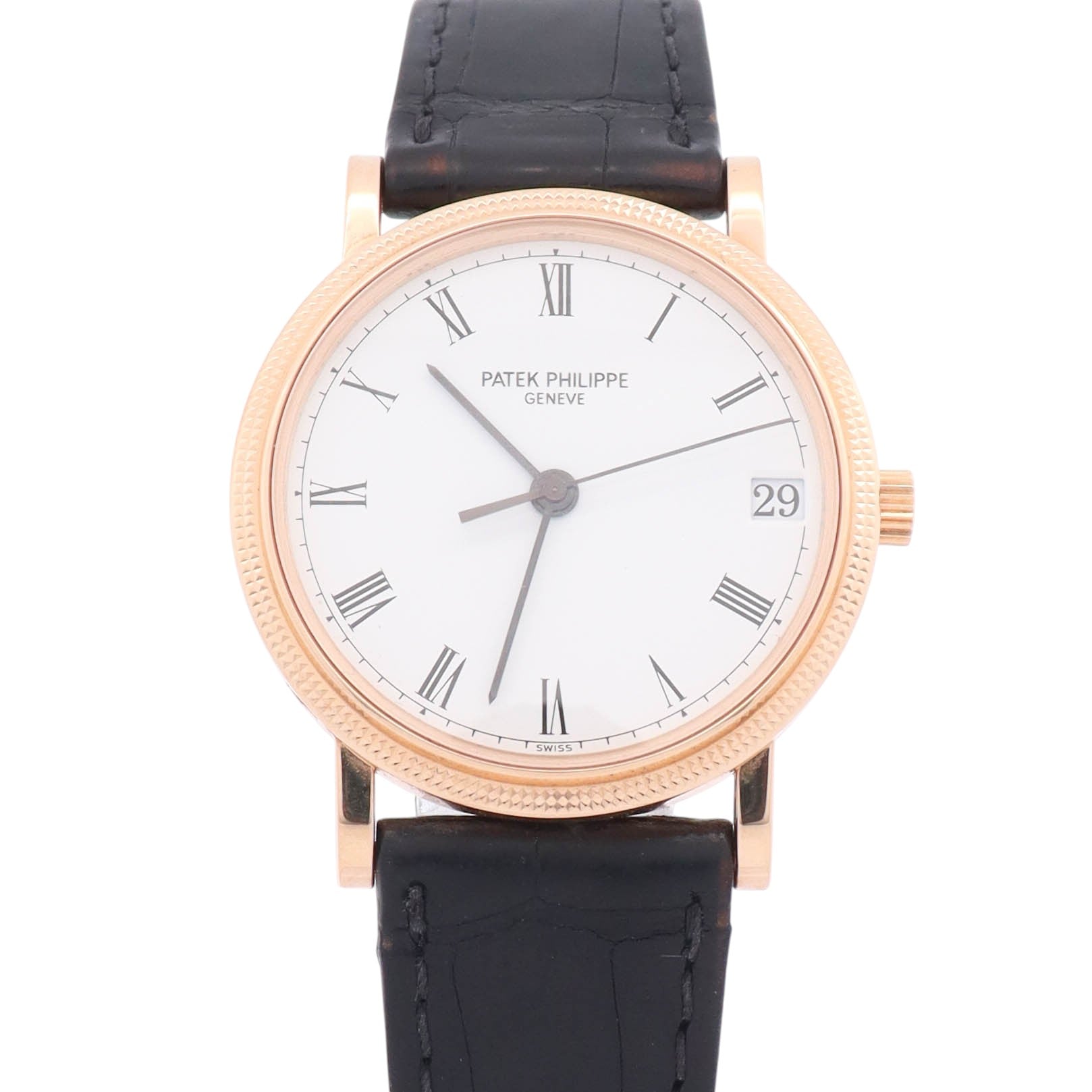 Patek Philippe Calatrava 36mm White Dial Watch Ref# 3802J/200