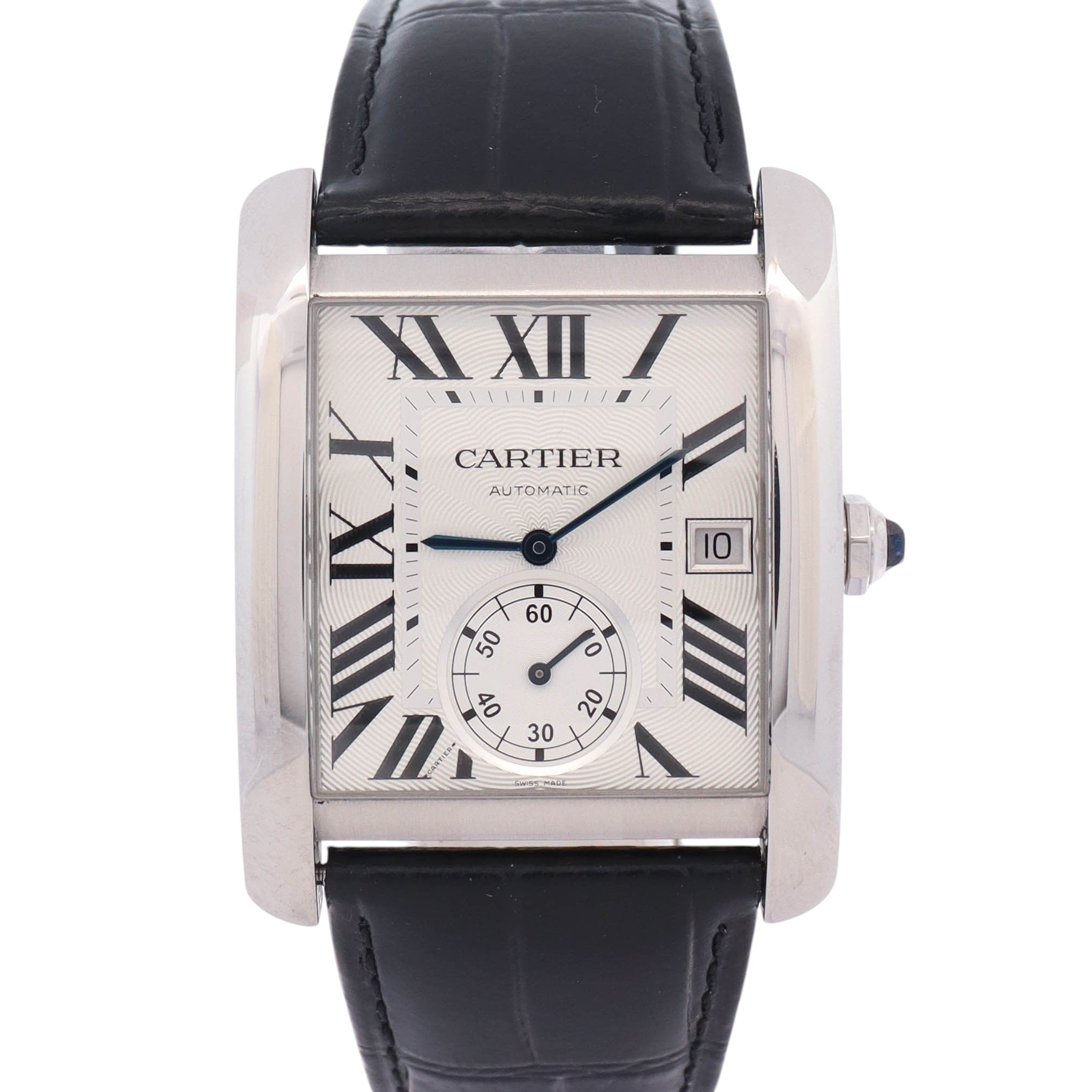 Cartier Tank MC Large 44mm Silver Dial Watch Ref # W5330003