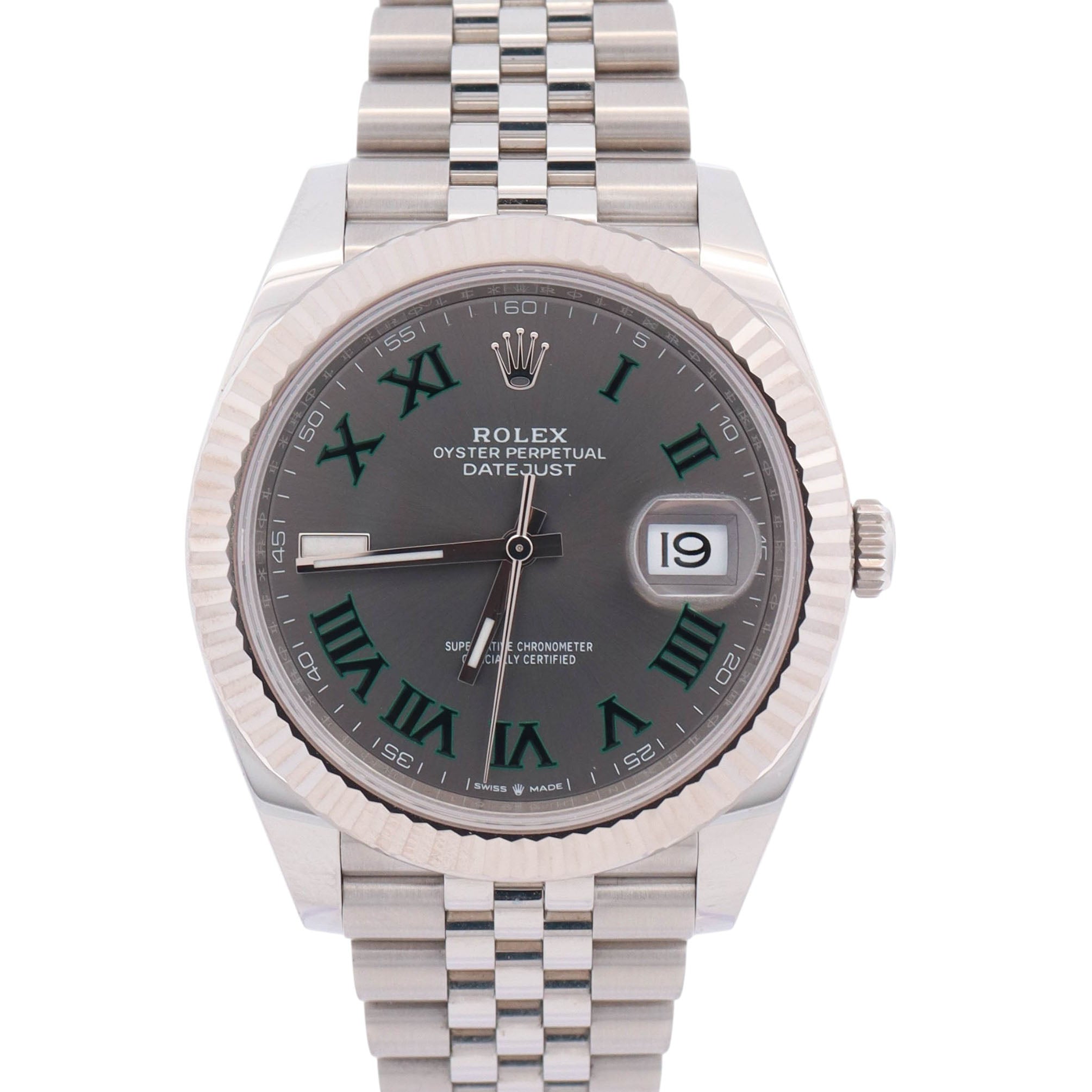 Rolex Datejust 41mm Wimbledon Dial Watch Ref# 126334