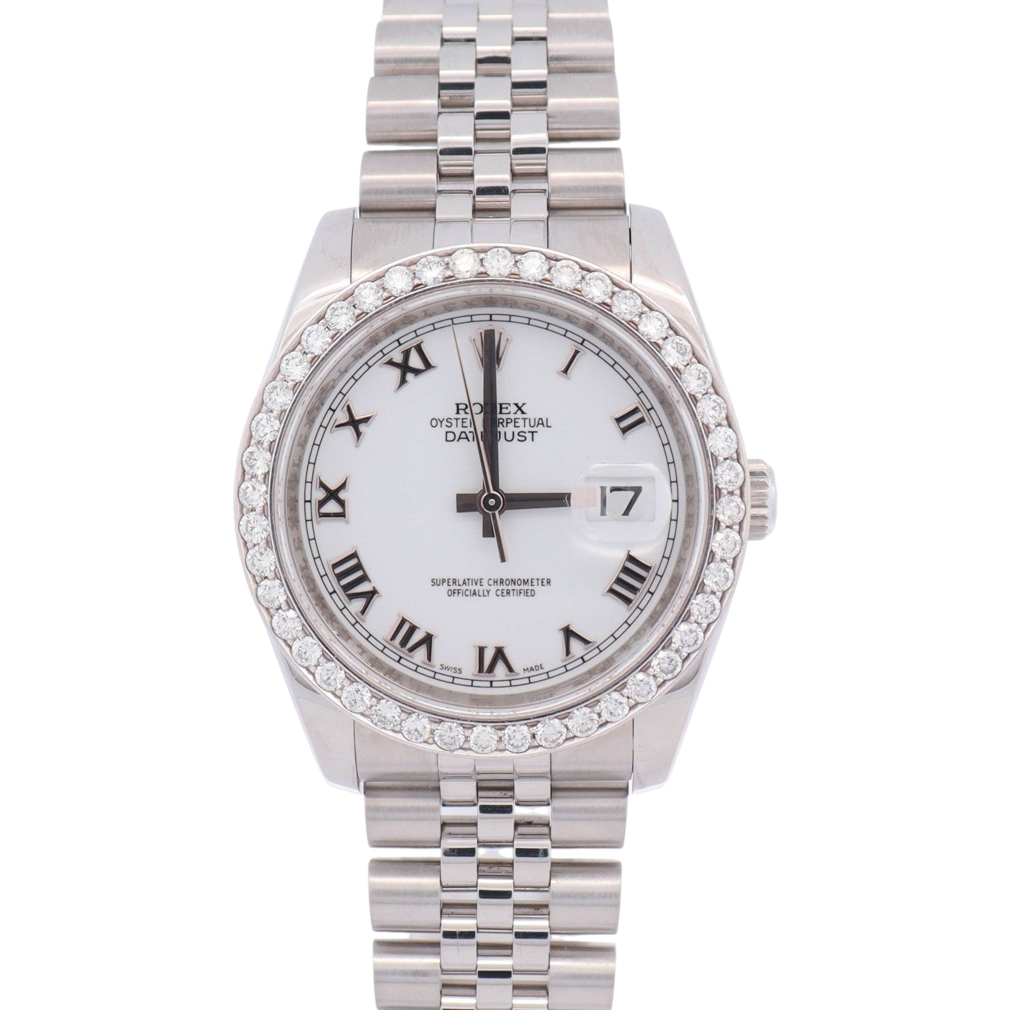 Rolex Datejust 36mm White Dial Watch Ref# 116234