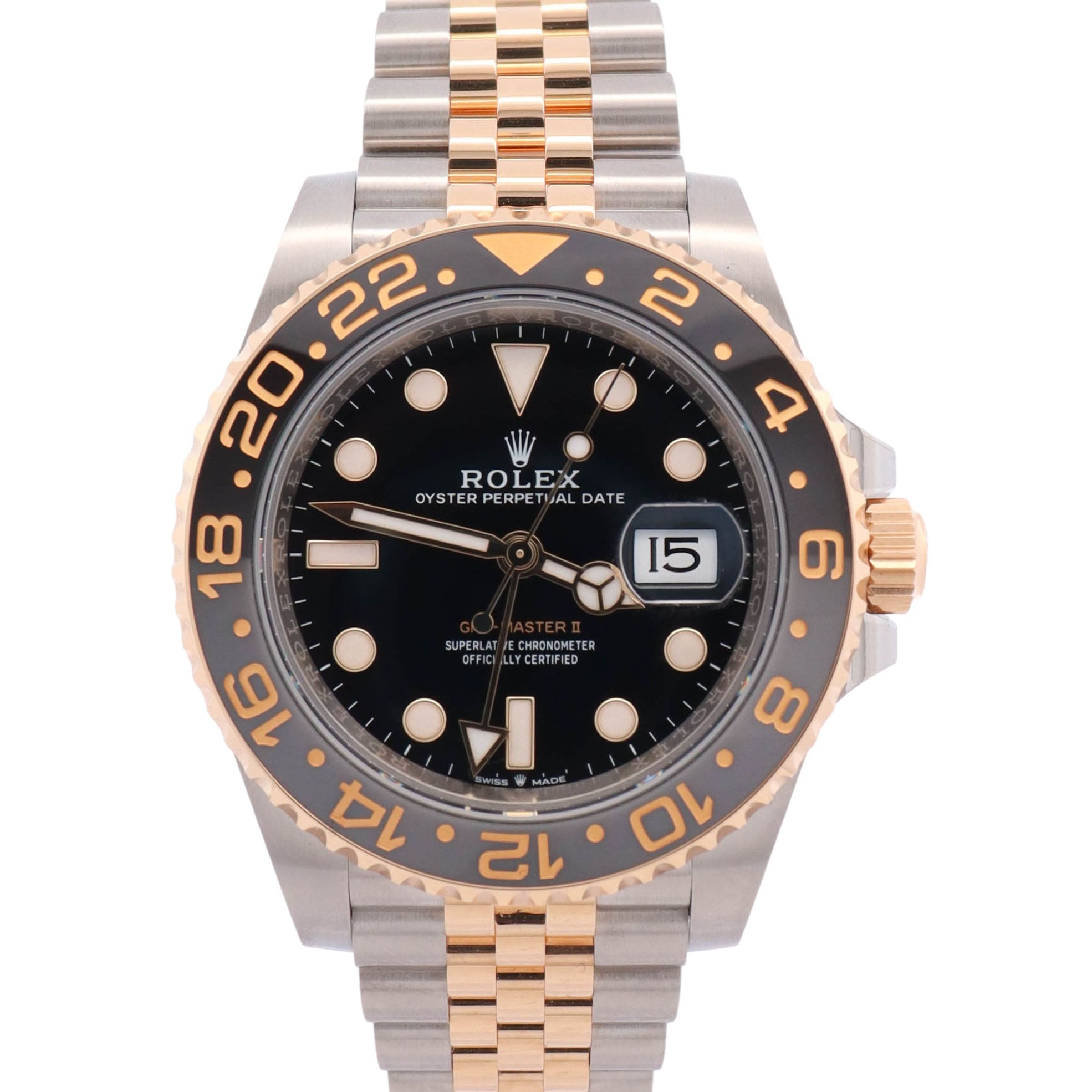 Rolex GMT-Master II 40mm Black Dial Watch Ref# 126713GRNR