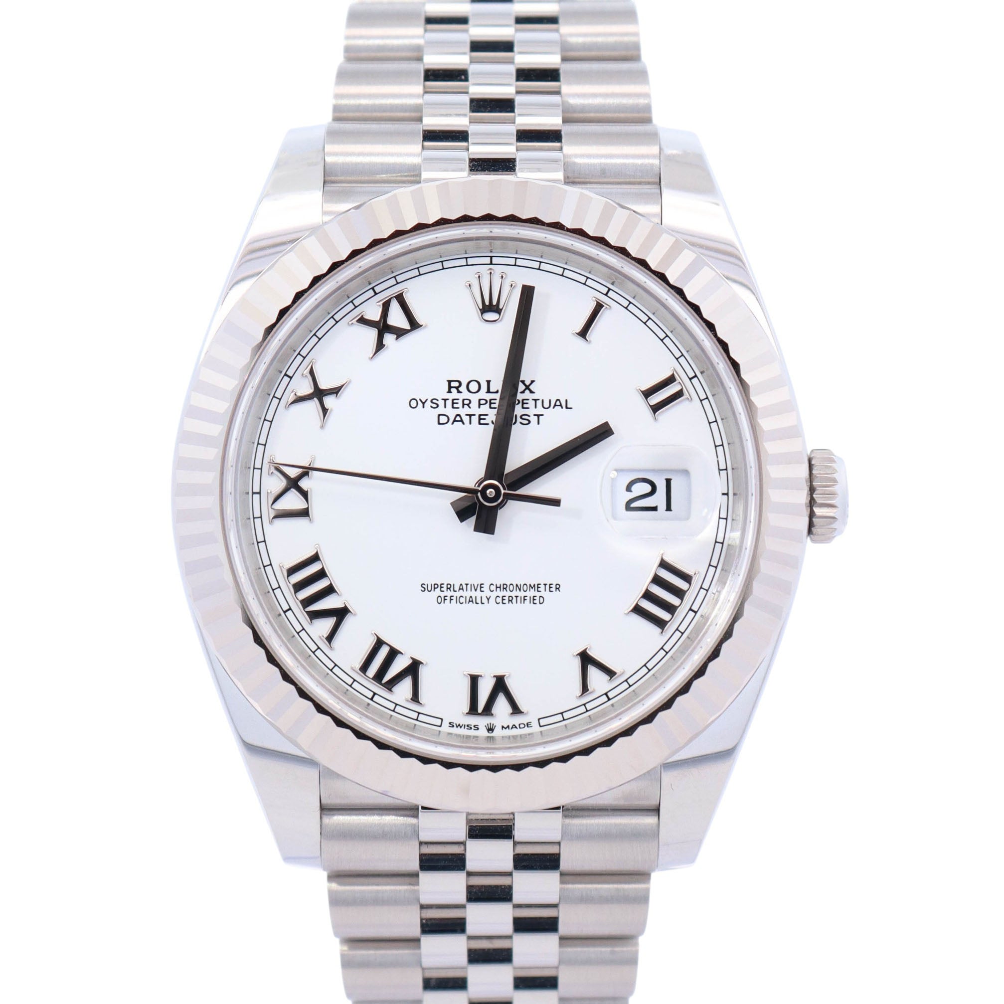 Rolex Datejust 41mm White Dial Watch Ref# 126334
