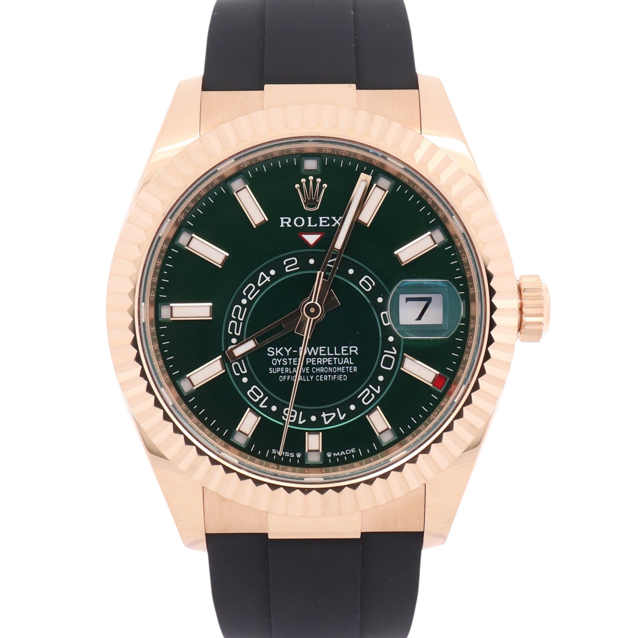 Rolex Sky-Dweller 42mm Green Dial Watch Ref# 336238