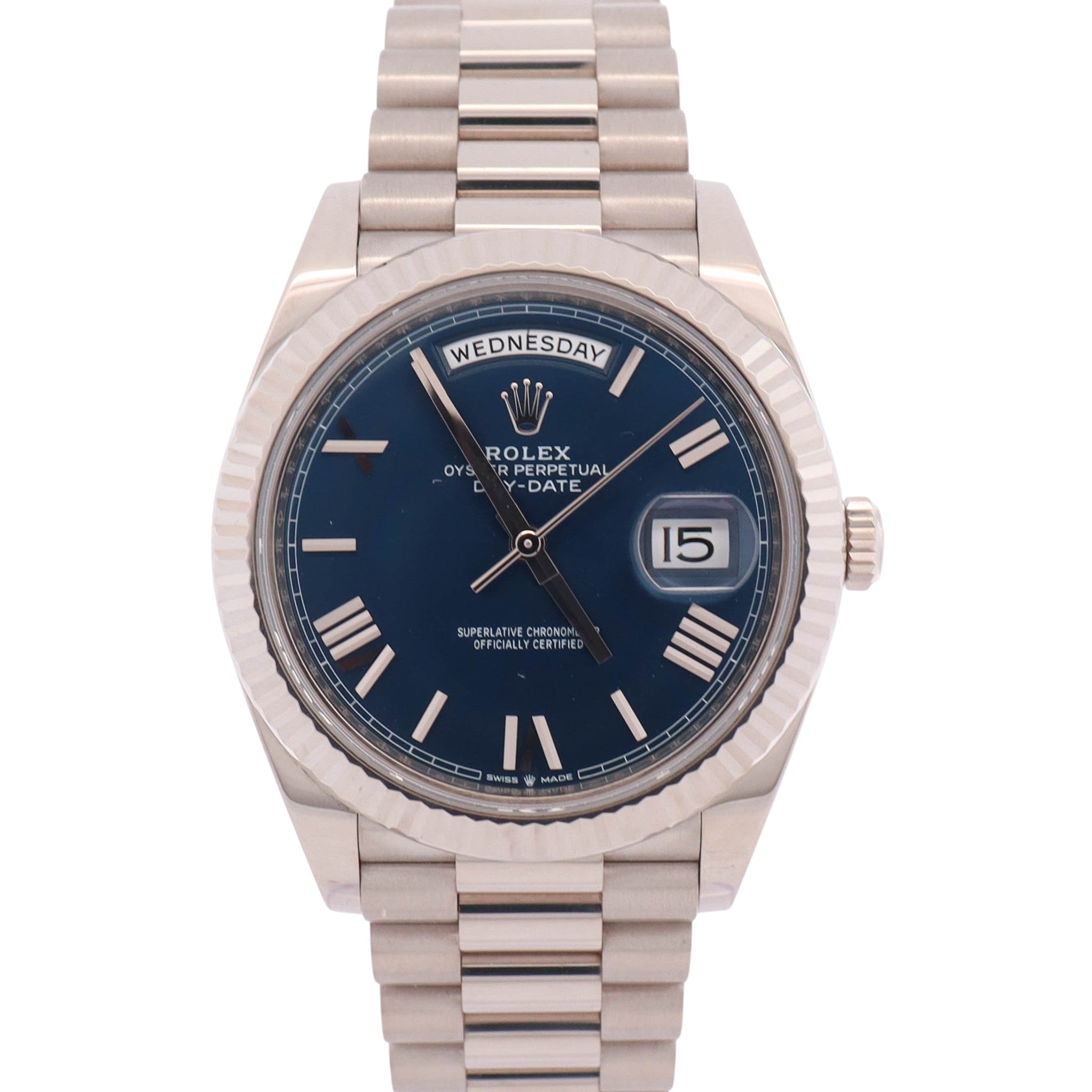 Rolex Day-Date 40mm Blue Dial Watch Ref# 228239