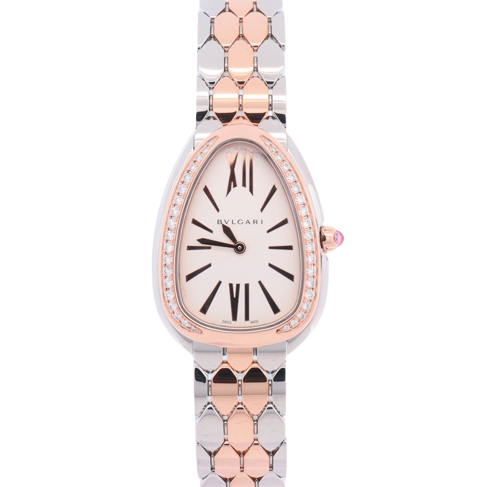 Bvlgari Serpenti Seduttor 34mm White Dial Watch Ref# 104058