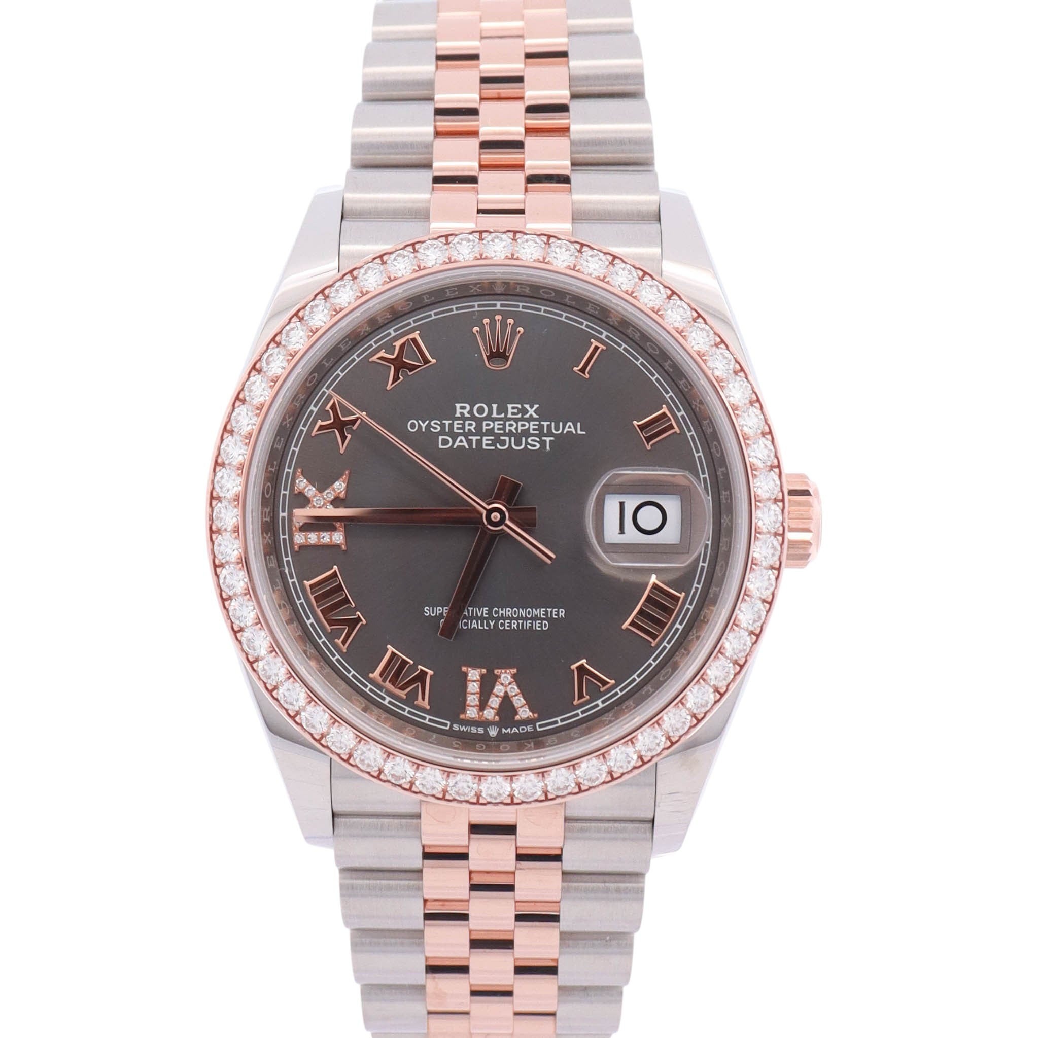 Rolex Datejust 36mm Grey Dial Watch Ref# 126281RBR