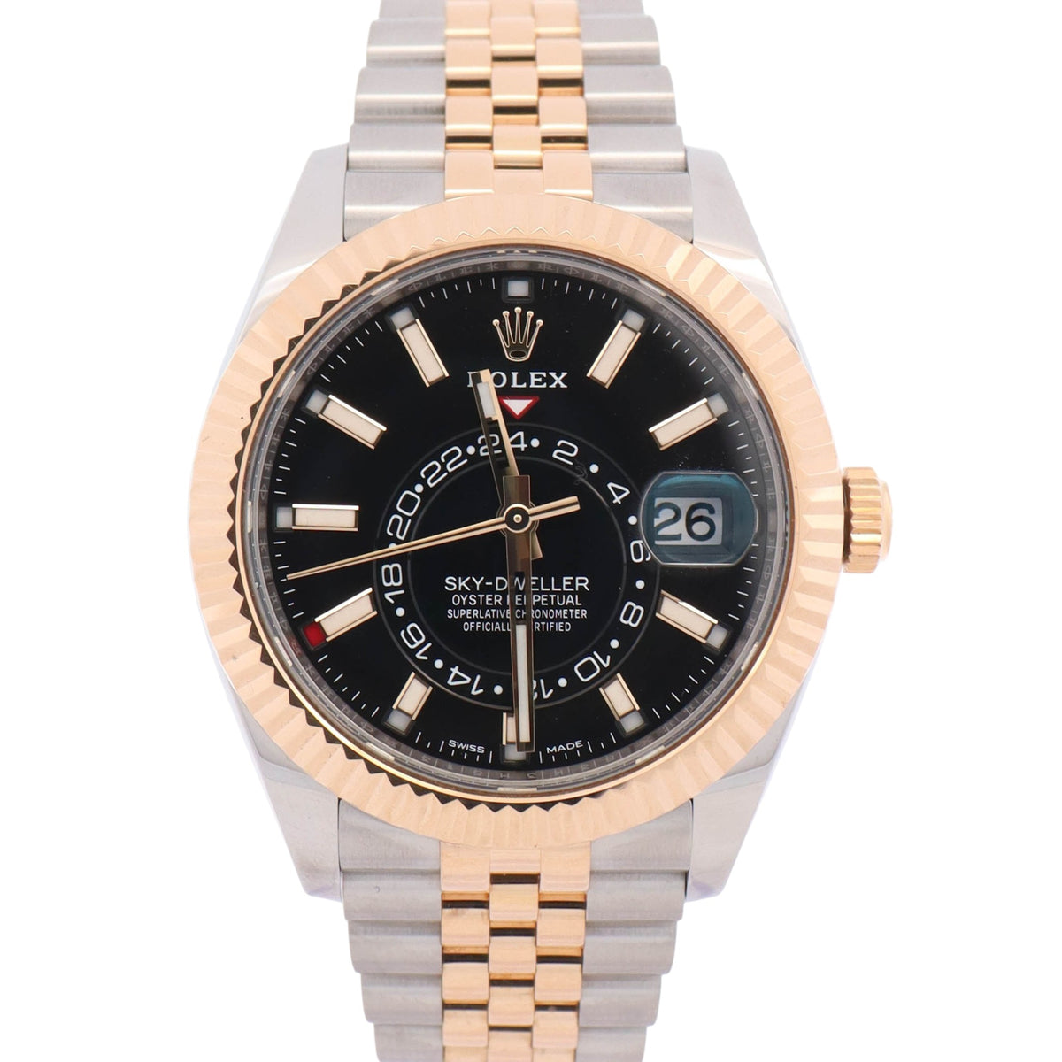 Rolex Sky-Dweller 42mm Black Dial Watch Ref# 326933