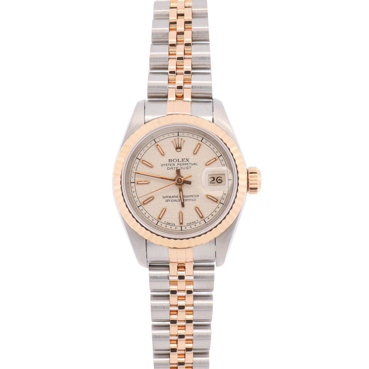 Rolex Datejust 26mm White Dial Watch Ref# 69173
