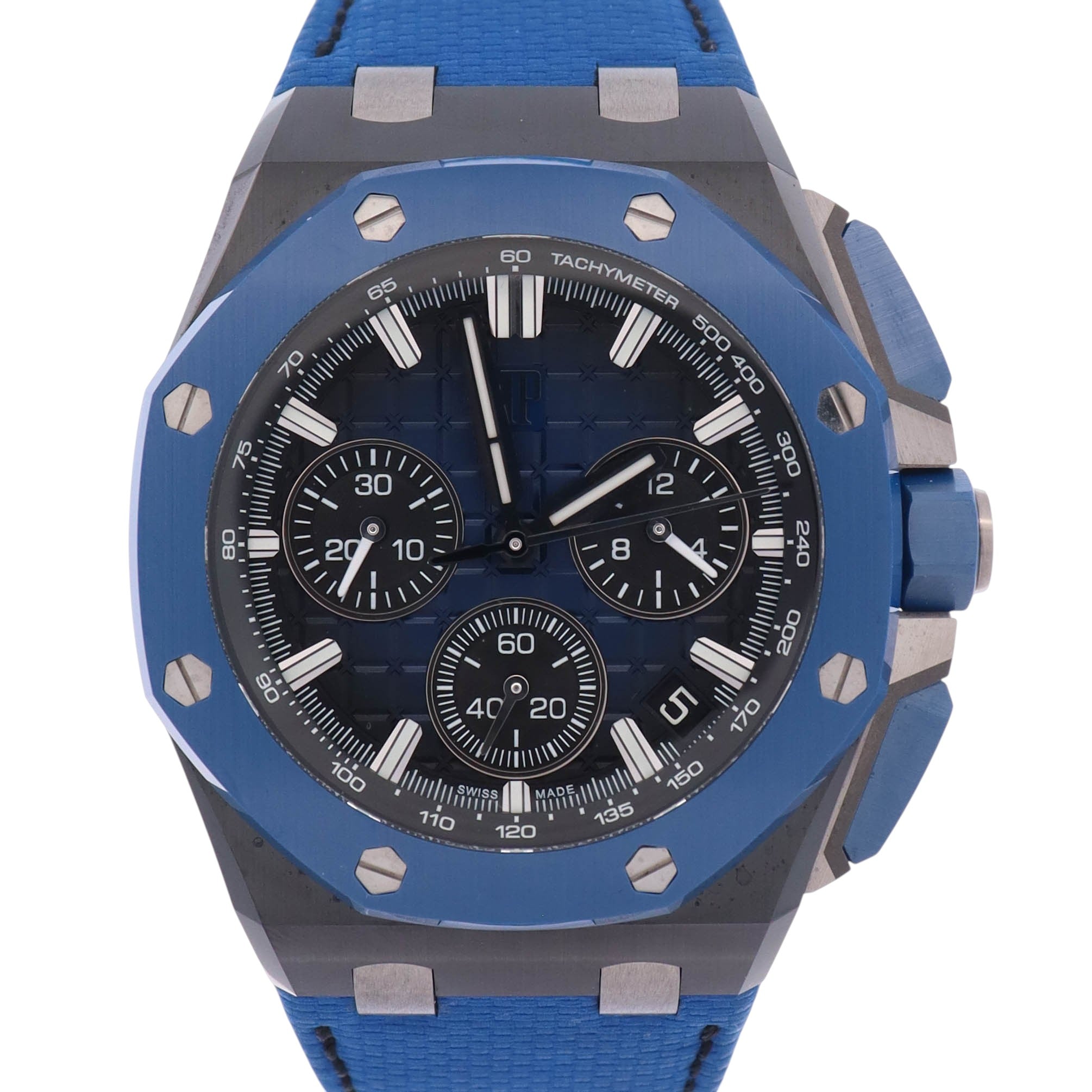 Audemars Piguet Royal Oak Offshore 43mm Blue Dial Watch Ref# 26420CE.OO.A043VE.01