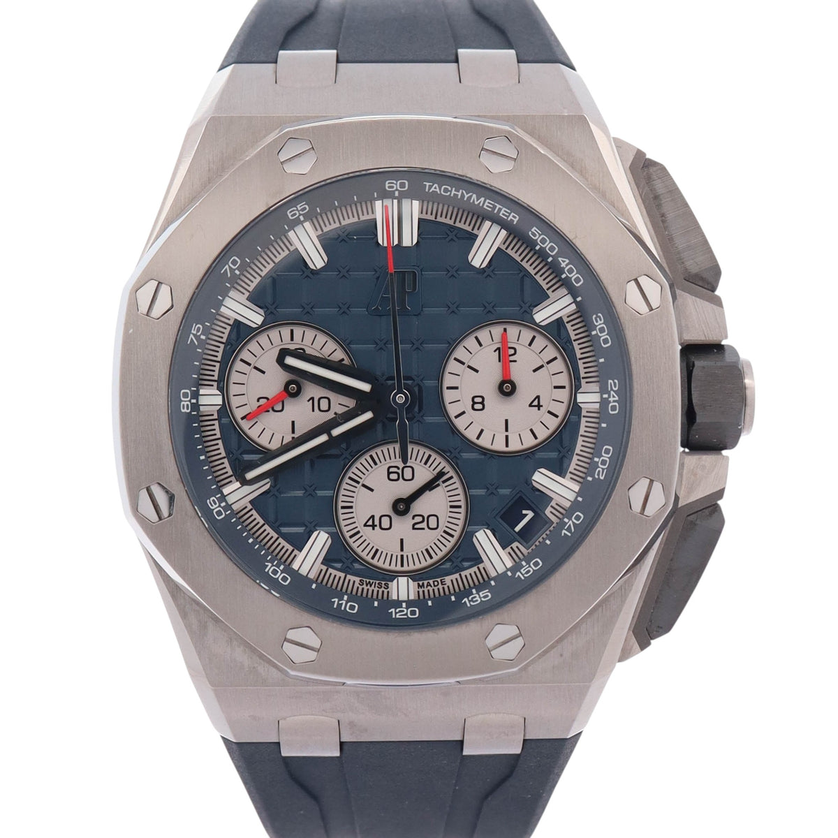 Audemars Piguet Royal Oak Offshore 43mm Blue Dial Watch Ref# 26420TI.OO.A027CA.01