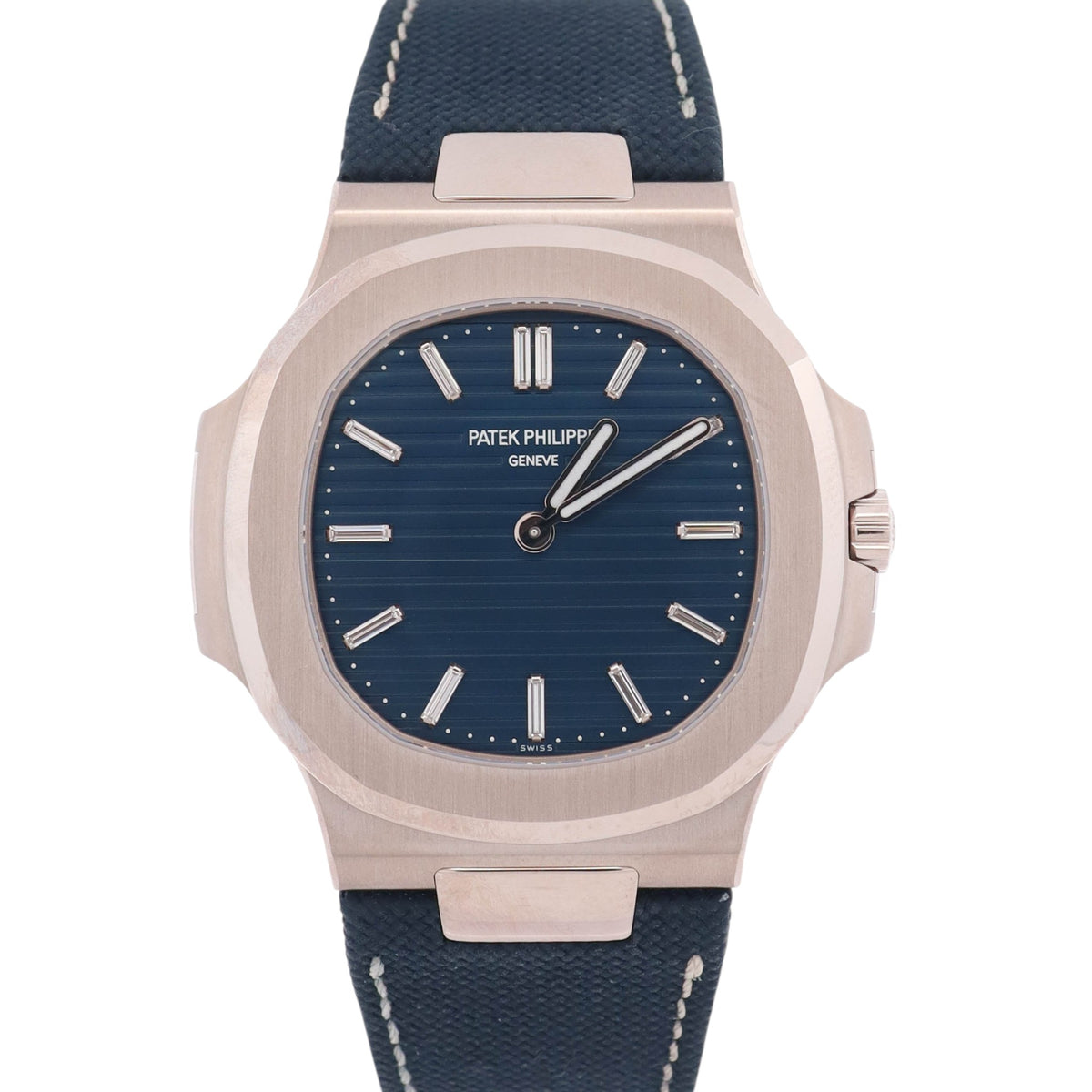 Patek Philippe Nautilus 41mm Blue Stick Dial Watch Ref# 5810G-001