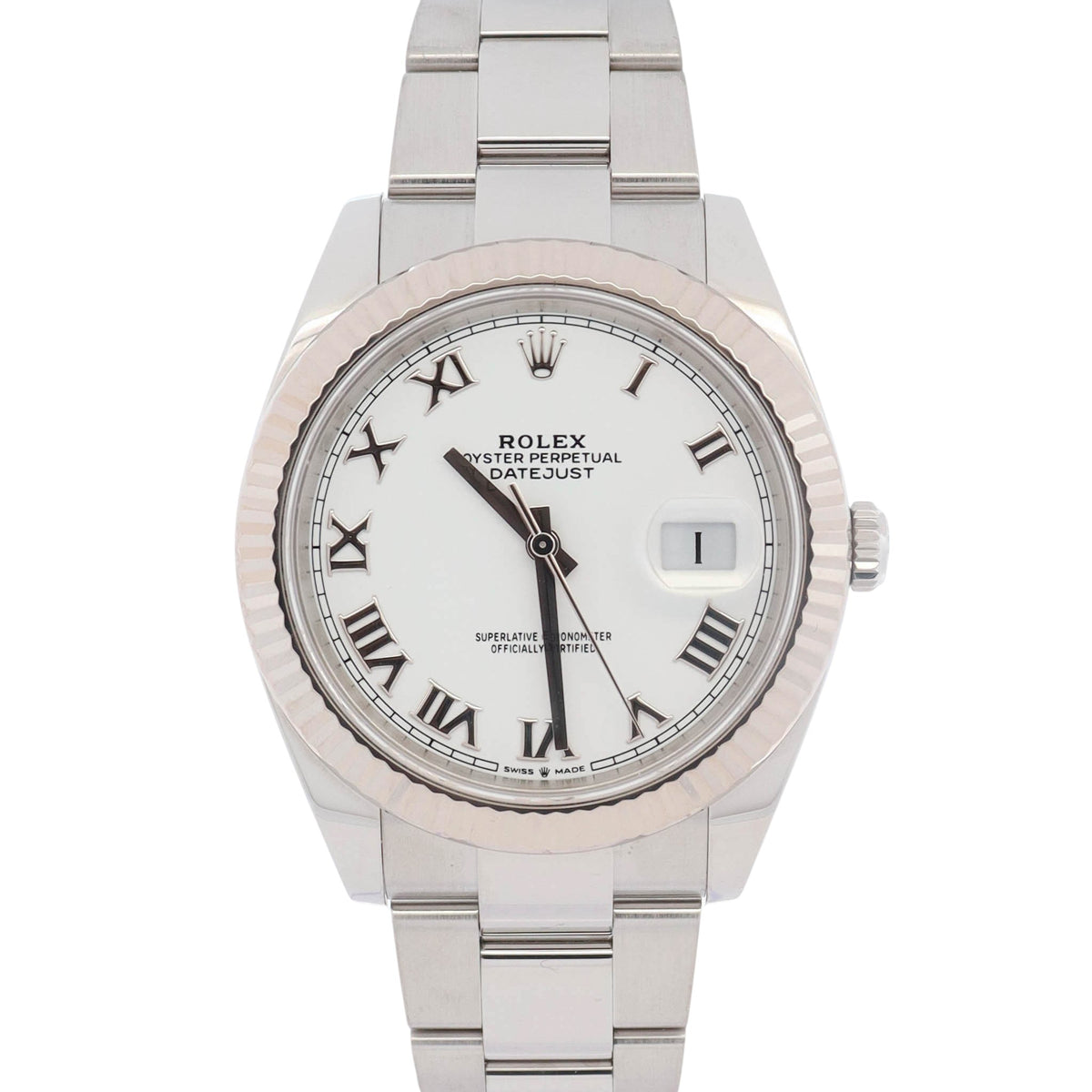 Rolex Datejust 41mm White Dial Watch Ref# 126334