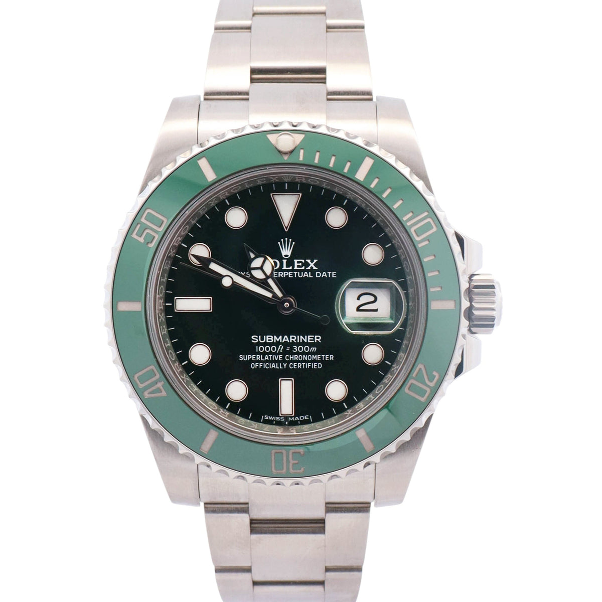 Rolex Submariner "Hulk" 40mm Green Dial Watch Ref# 116610LV