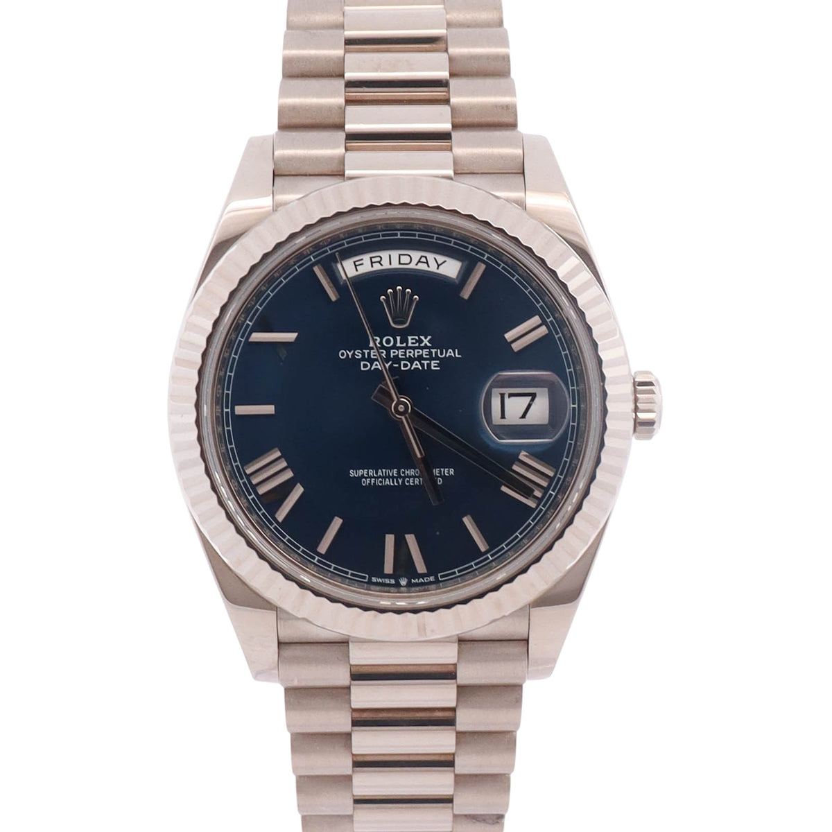 Rolex Day-Date 40mm Blue Dial Watch Ref# 228239