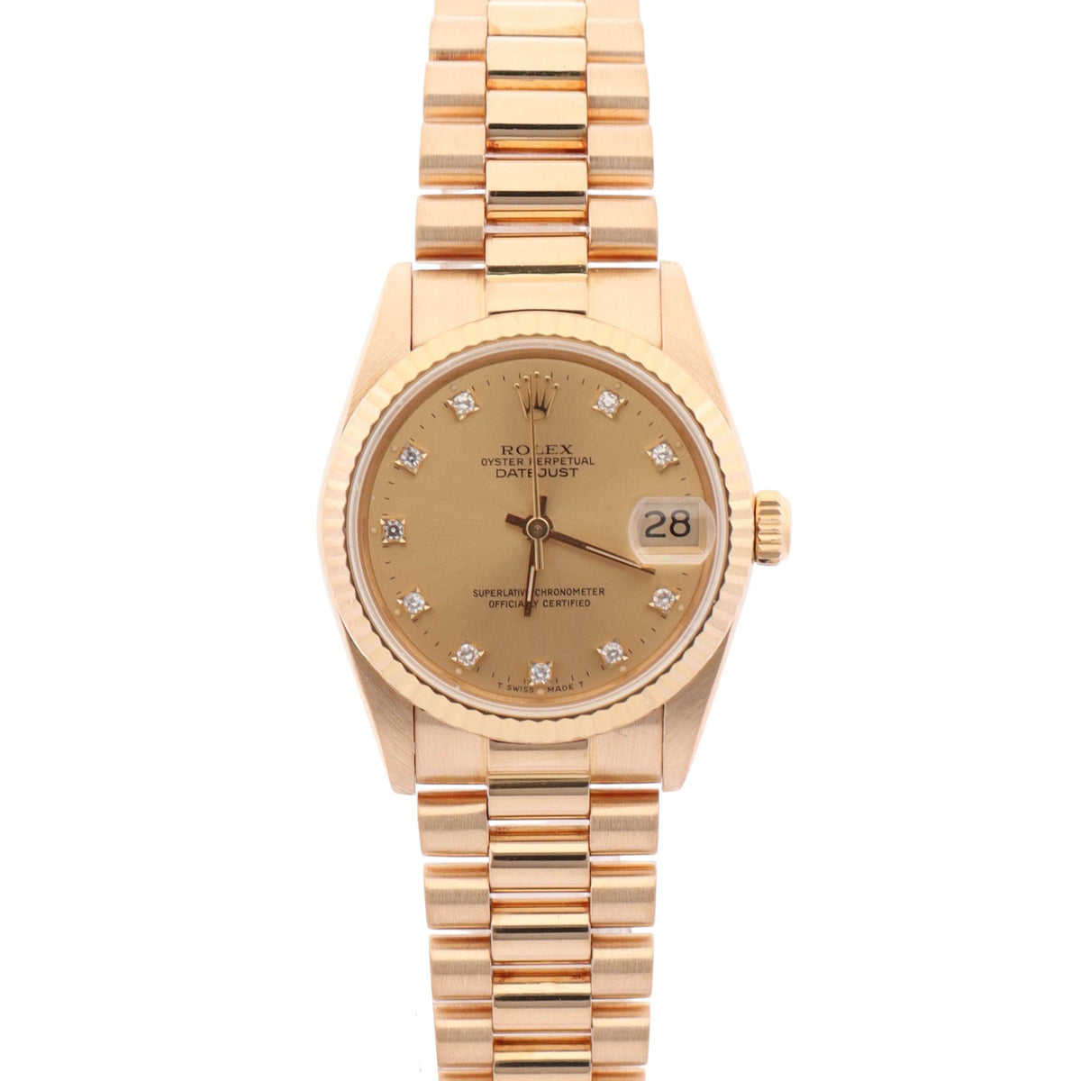 Rolex Datejust 31mm Champagne Dial Watch Ref# 68278