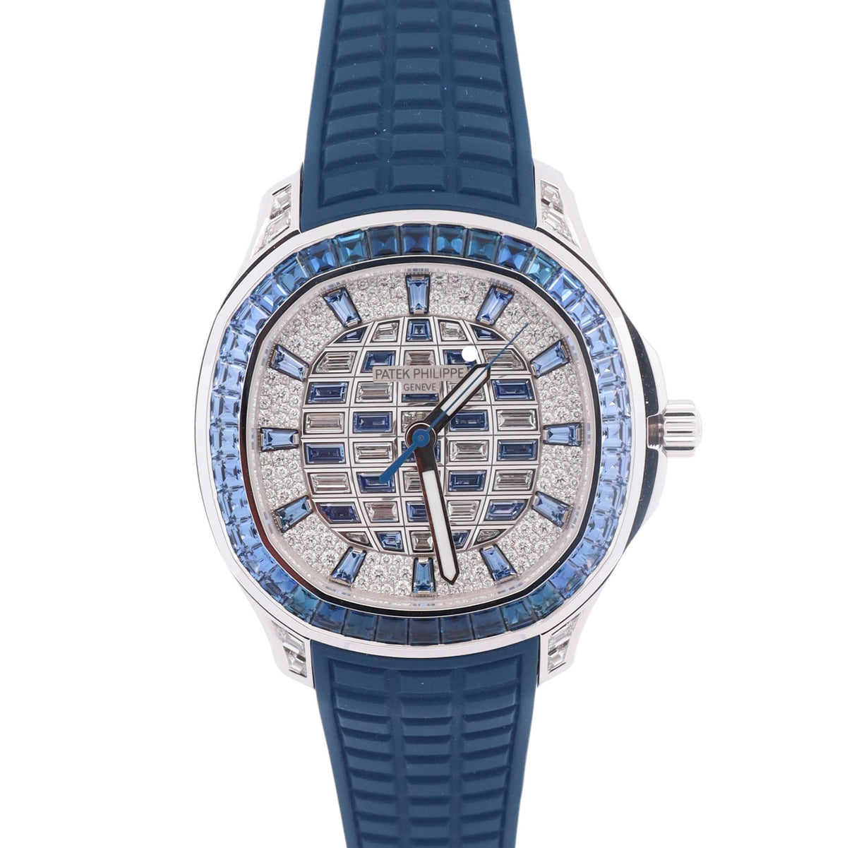Patek Philippe Aquanaut 38.8mm Factory Set Sapphire and Diamond Dial Watch Ref# 5268/461G-001