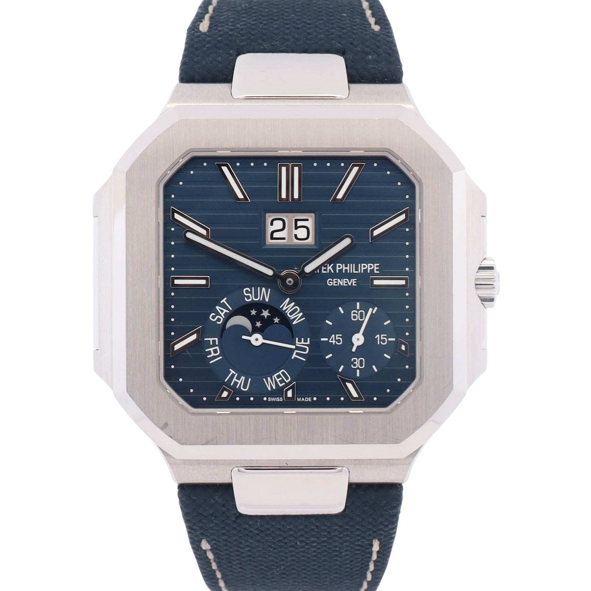 湊ページ Patek Philippe Cubitus 45mm Blue Dial Watch Ref# 5822P-001 – Happy