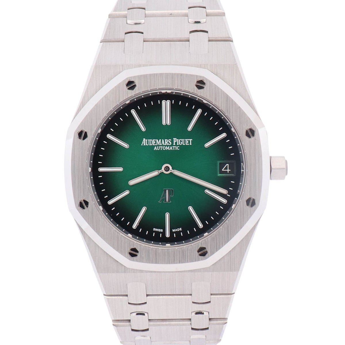 Audemars Piguet Royal Oak "Jumbo" 39mm Green Dial Watch Ref# 15202PT.OO.1240PT.01