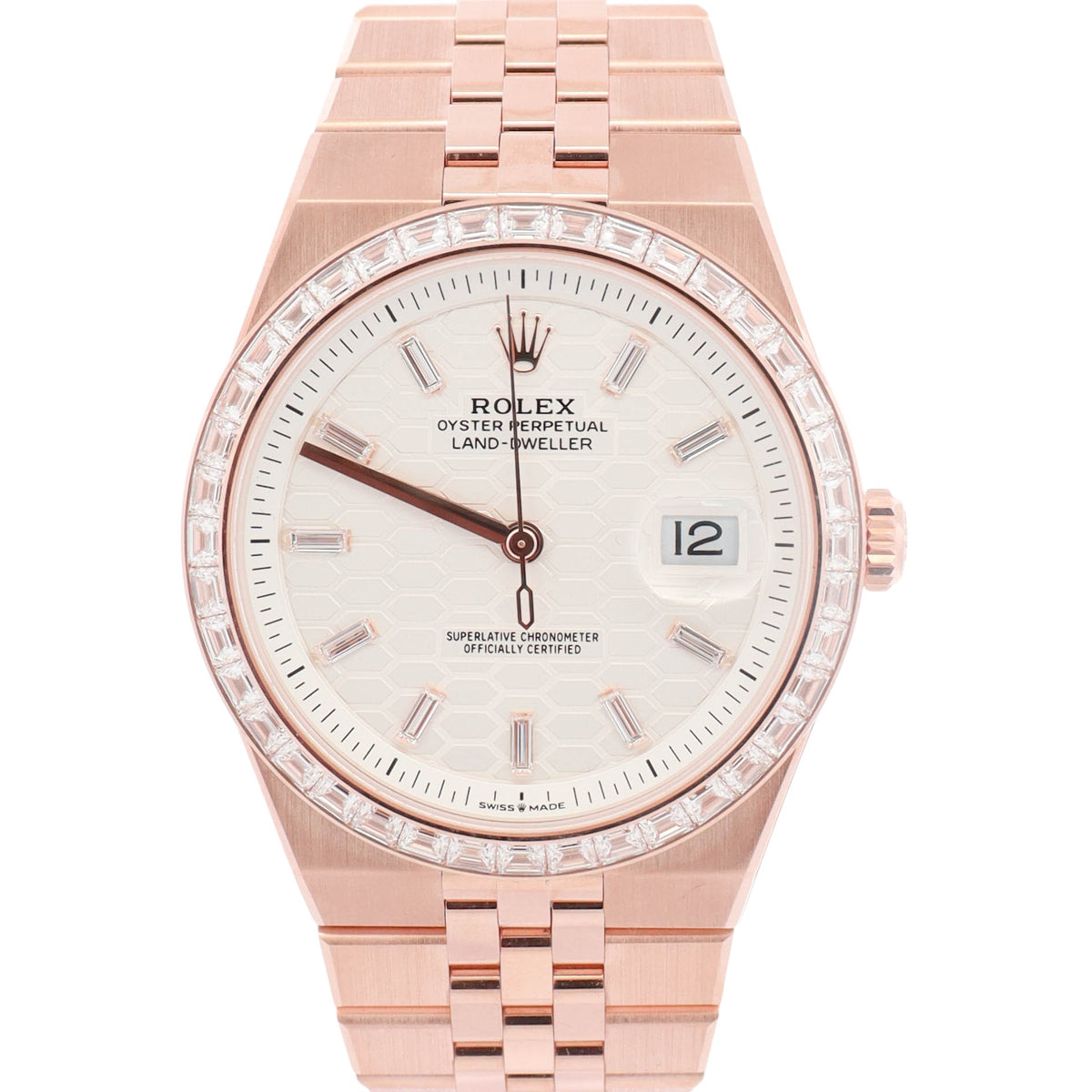 Rolex Land-Dweller 40mm White Dial Watch Ref# 127385TBR