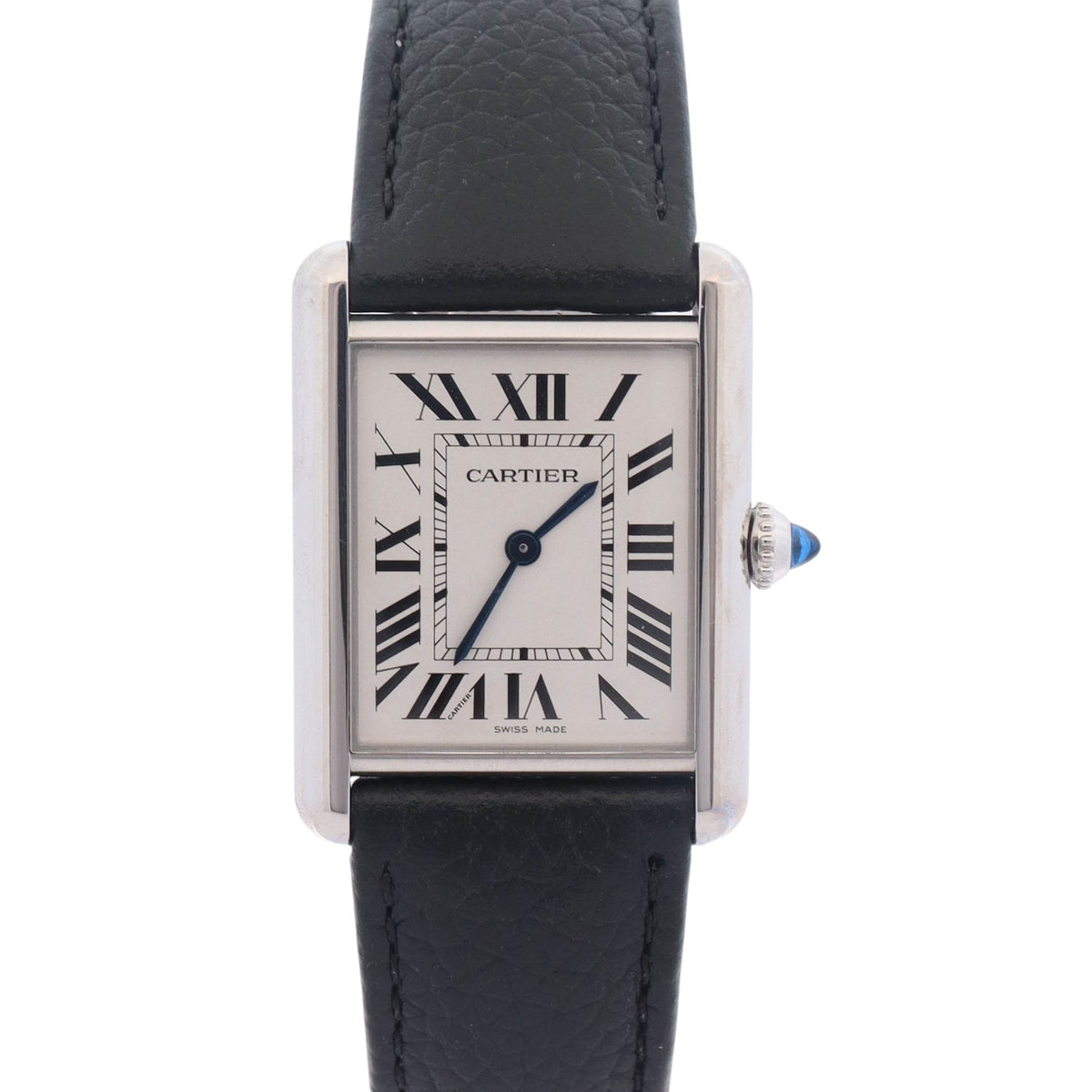 Cartier Tank Must Large 33.7 mm x 25.5 mm Silver Dial Watch Ref# WSTA0109