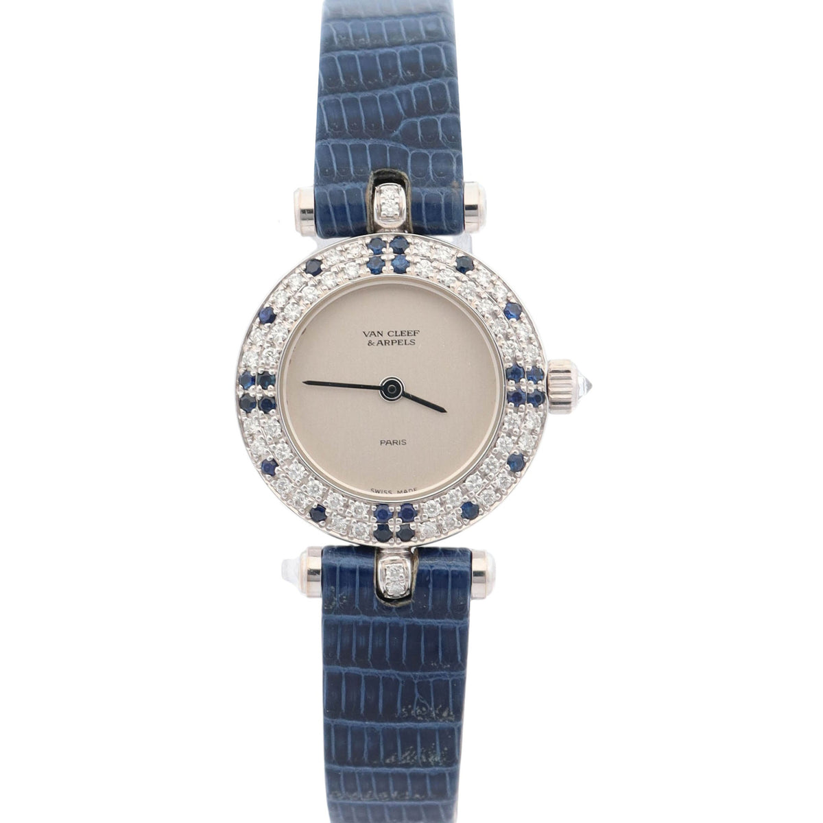 Van Cleef Diamond Watch 21mm Silver Dial Ref# 322932B2