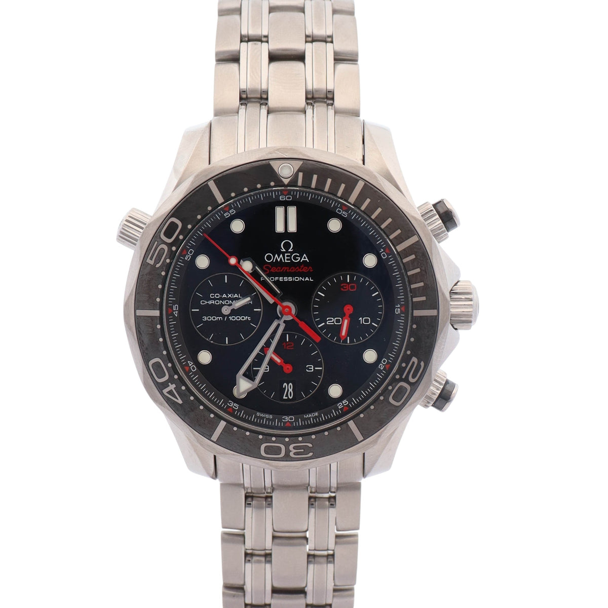 Omega Seamaster Diver 300m 42mm Black Chronograph Dial Watch Ref# 212.30.44.50.01.001