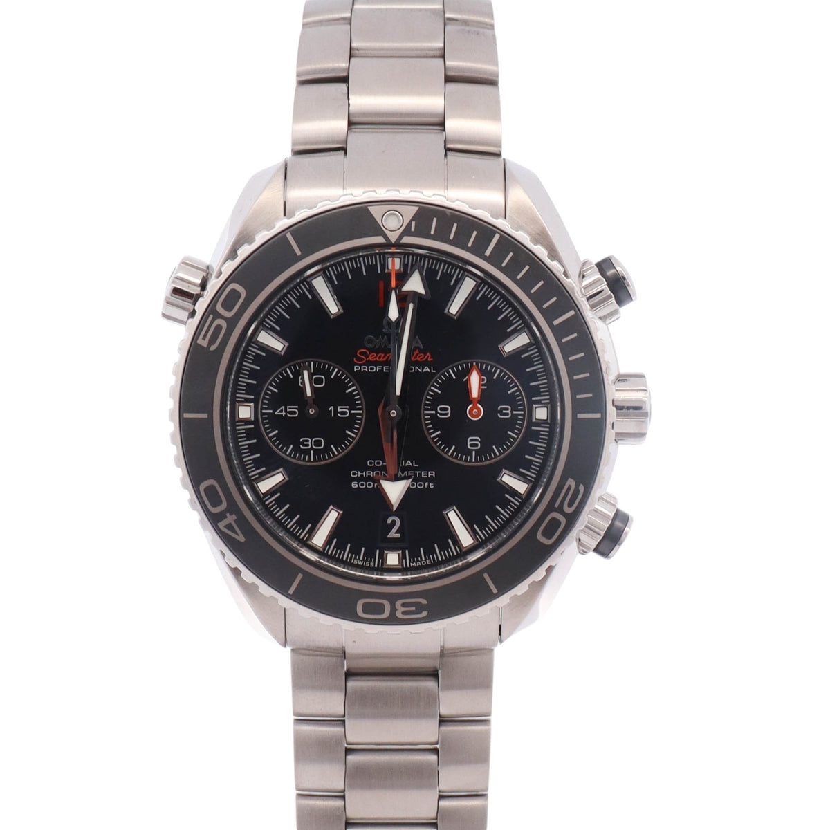 Omega Seamaster Planet Ocean 600M 45.5mm Black Chronograph Dial Watch Ref# 232.30.46.51.01.003