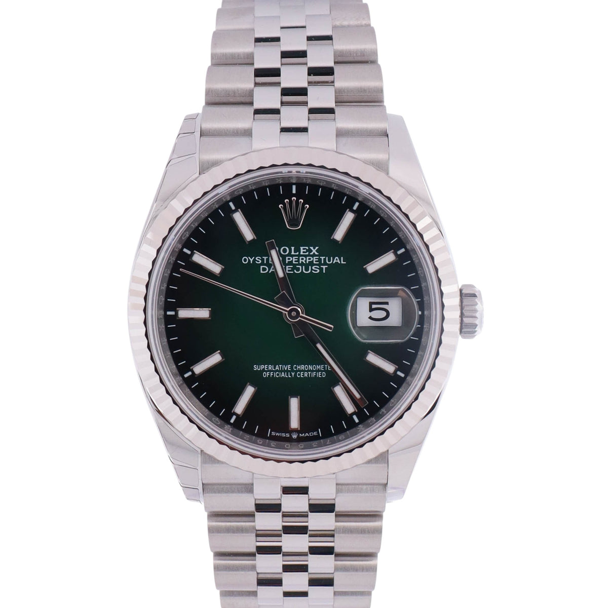 Rolex Datejust 36mm Ombre Green Dial Watch Ref# 126234