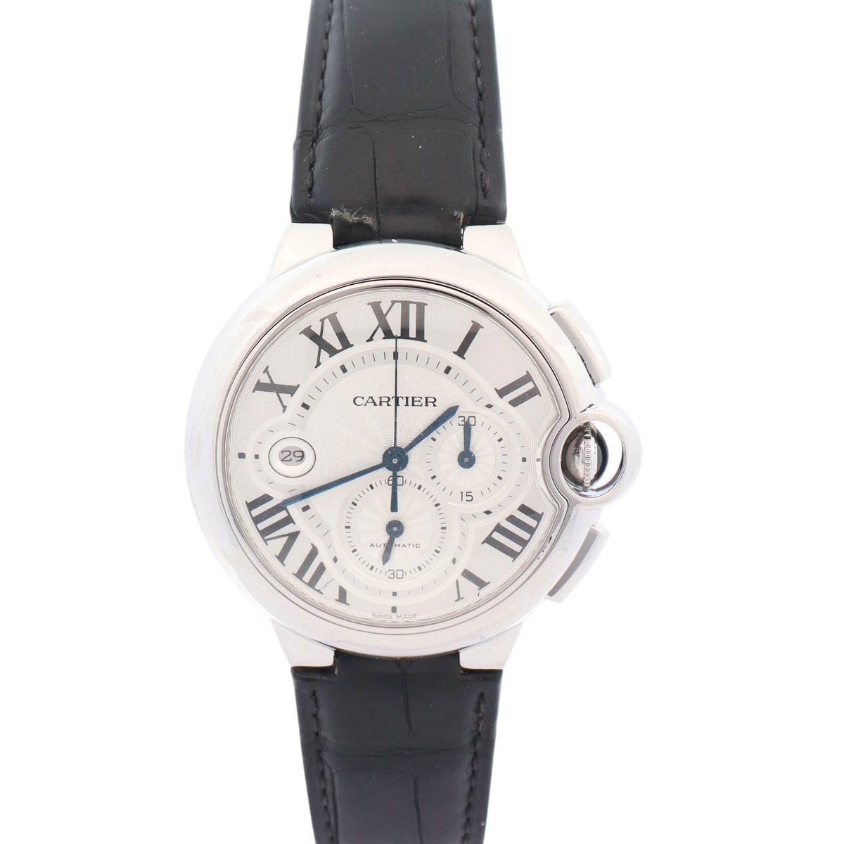 Cartier Ballon Bleu 44mm Silver Dial Watch Ref# W6920003