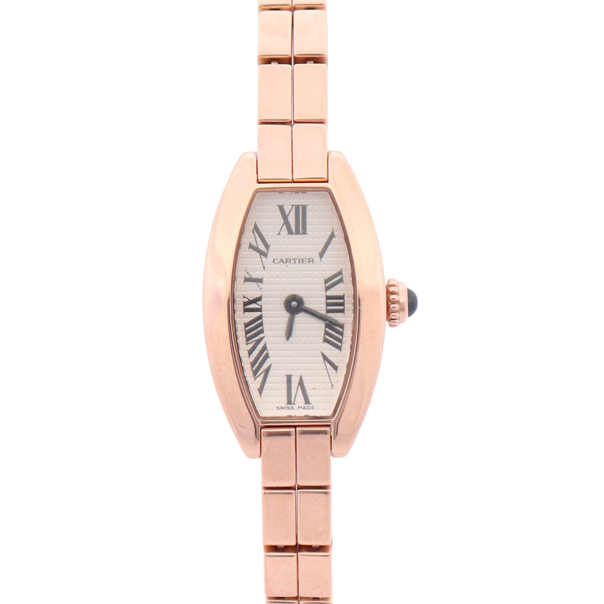 Cartier Mini Tonneau Lanières 16mm White Dial Watch Ref# W15361X3