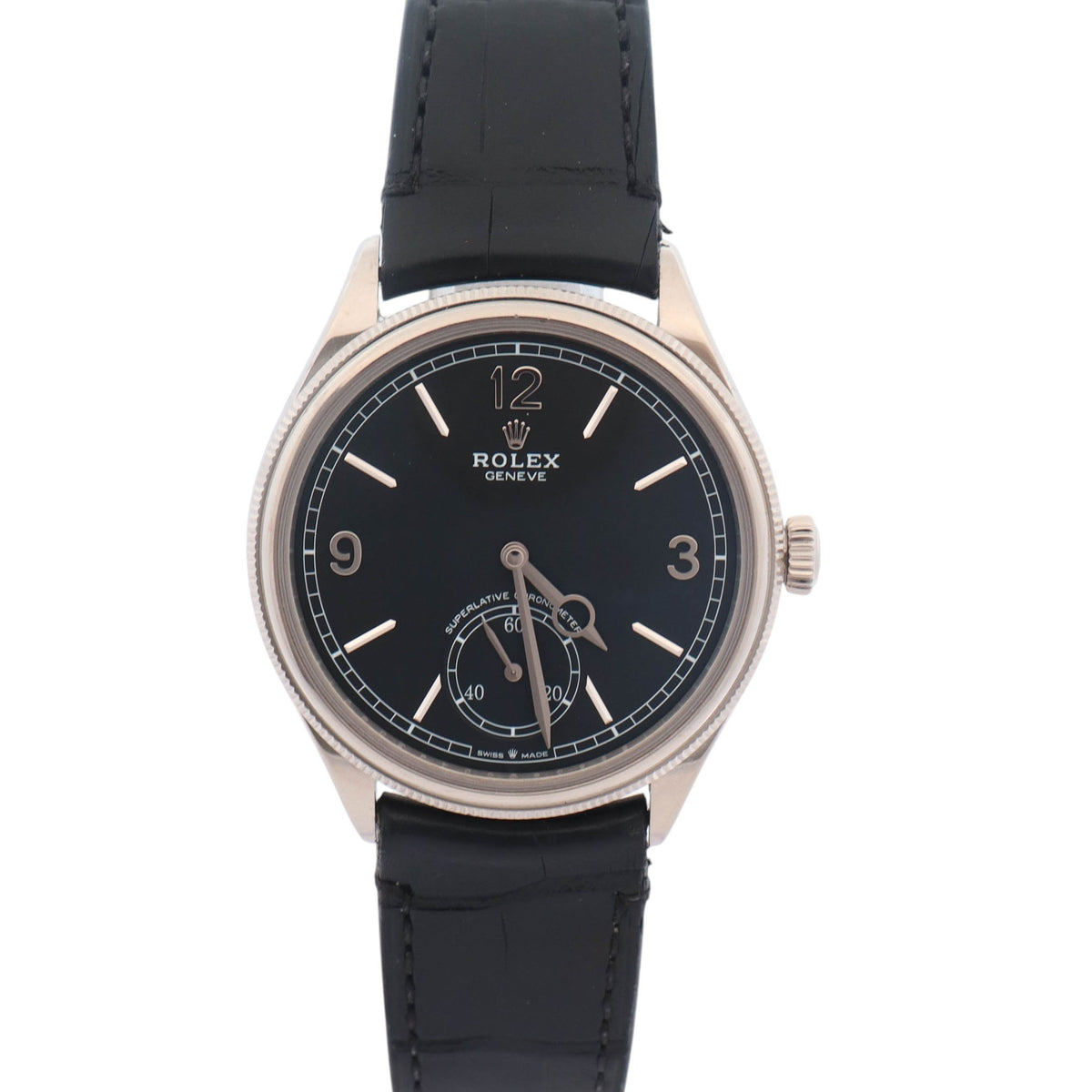 Rolex 1908 39mm Black Dial Watch Ref# 52509