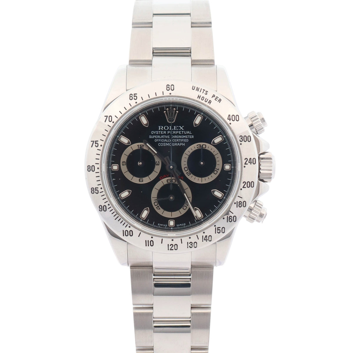 Rolex Daytona 40mm Black Dial Watch Ref# 116520 - Happy Jewelers Fine Jewelry Lifetime Warranty