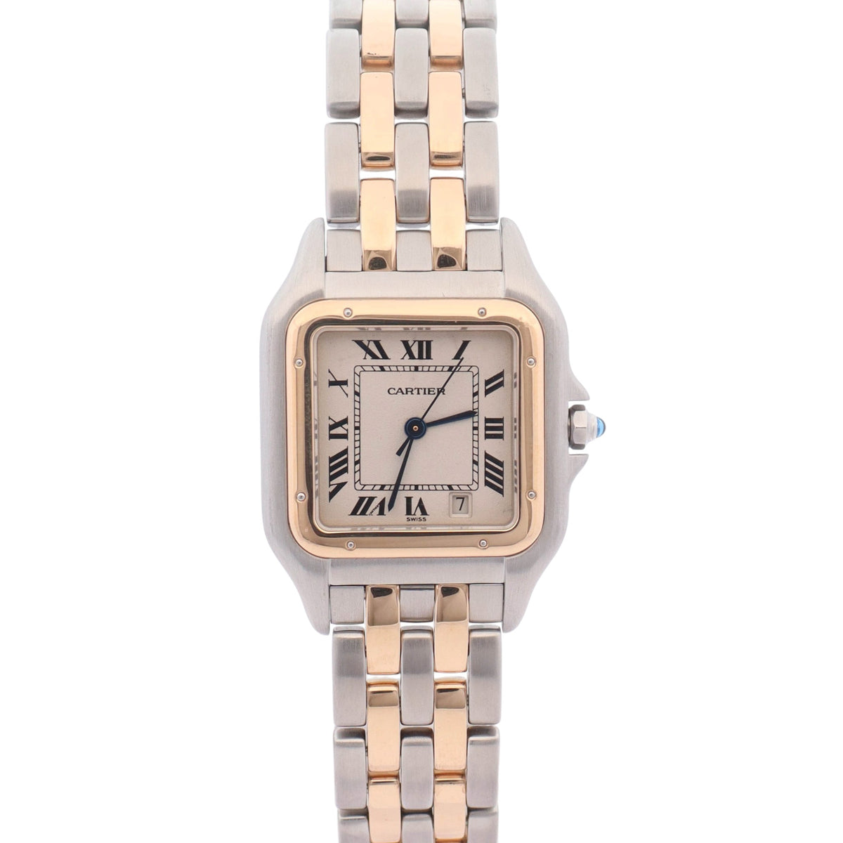Cartier Panthere 27mm x 36mm Ivory Roman Dial Watch Ref# W25028B6